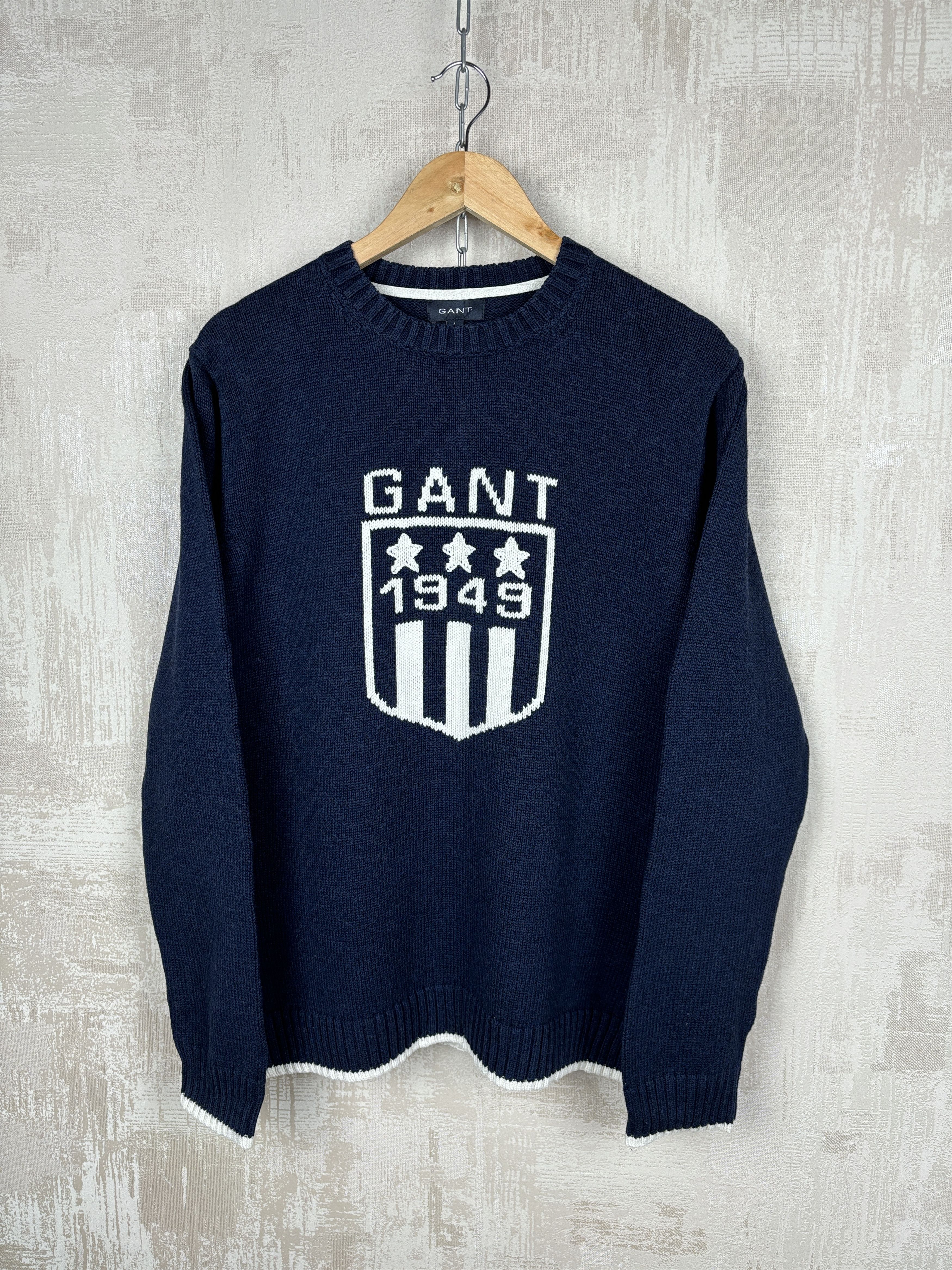 Gant × Vintage Gant Vintage Big Logo Knit Sweater Size US L / EU 52-54 / 3 - 8 Thumbnail