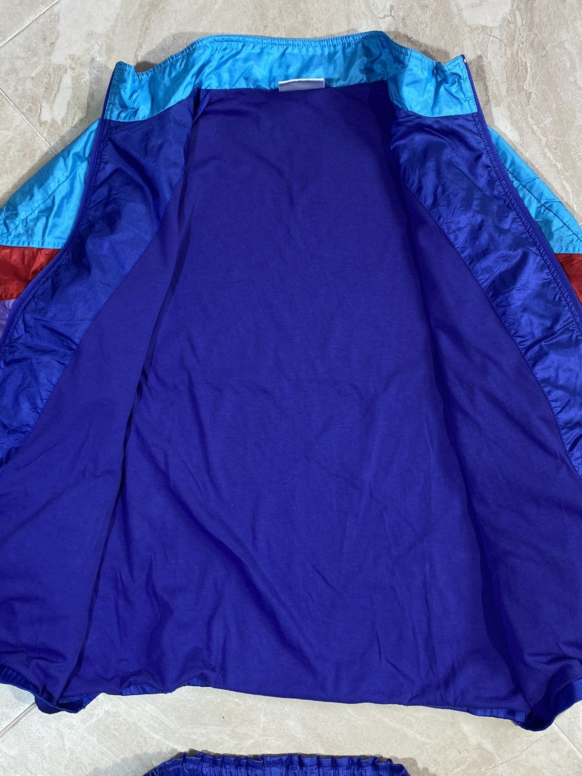 Adidas 🔥 Y2k ADIDAS COLORBLOCK TRACKSUIT RAVE TECHNO FIT PARACHUTE Size US M / EU 48-50 / 2 - 16 Thumbnail
