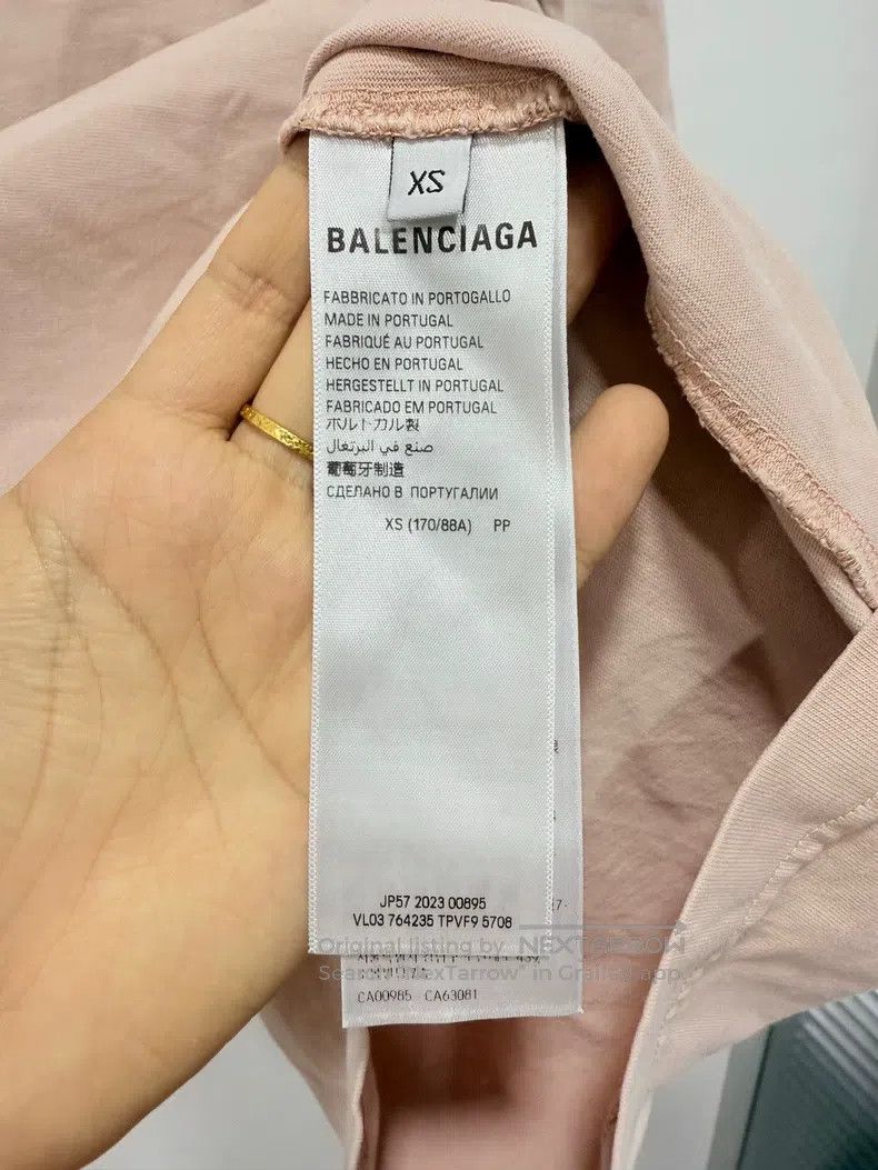 Balenciaga Balenciaga Pink Letter Knit Short Sleeve, Size XS Size US XS / EU 42 / 0 - 4 Thumbnail