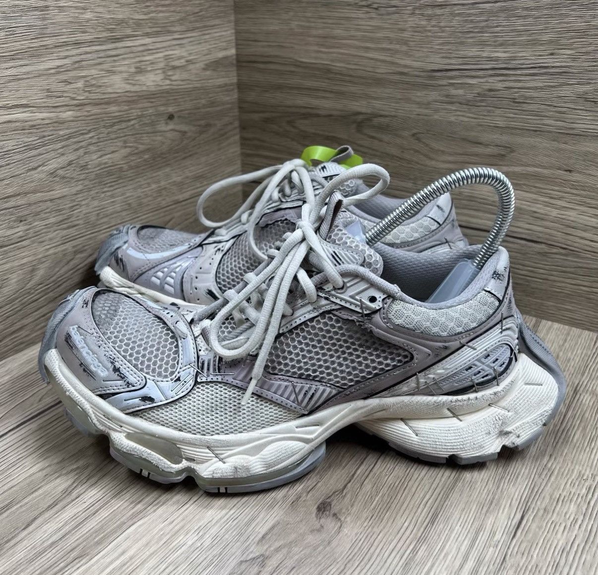 Balenciaga Balenciaga Distressed Studded Triple S Sneakers J41 Size US 7 / IT 37 - 1 Thumbnail