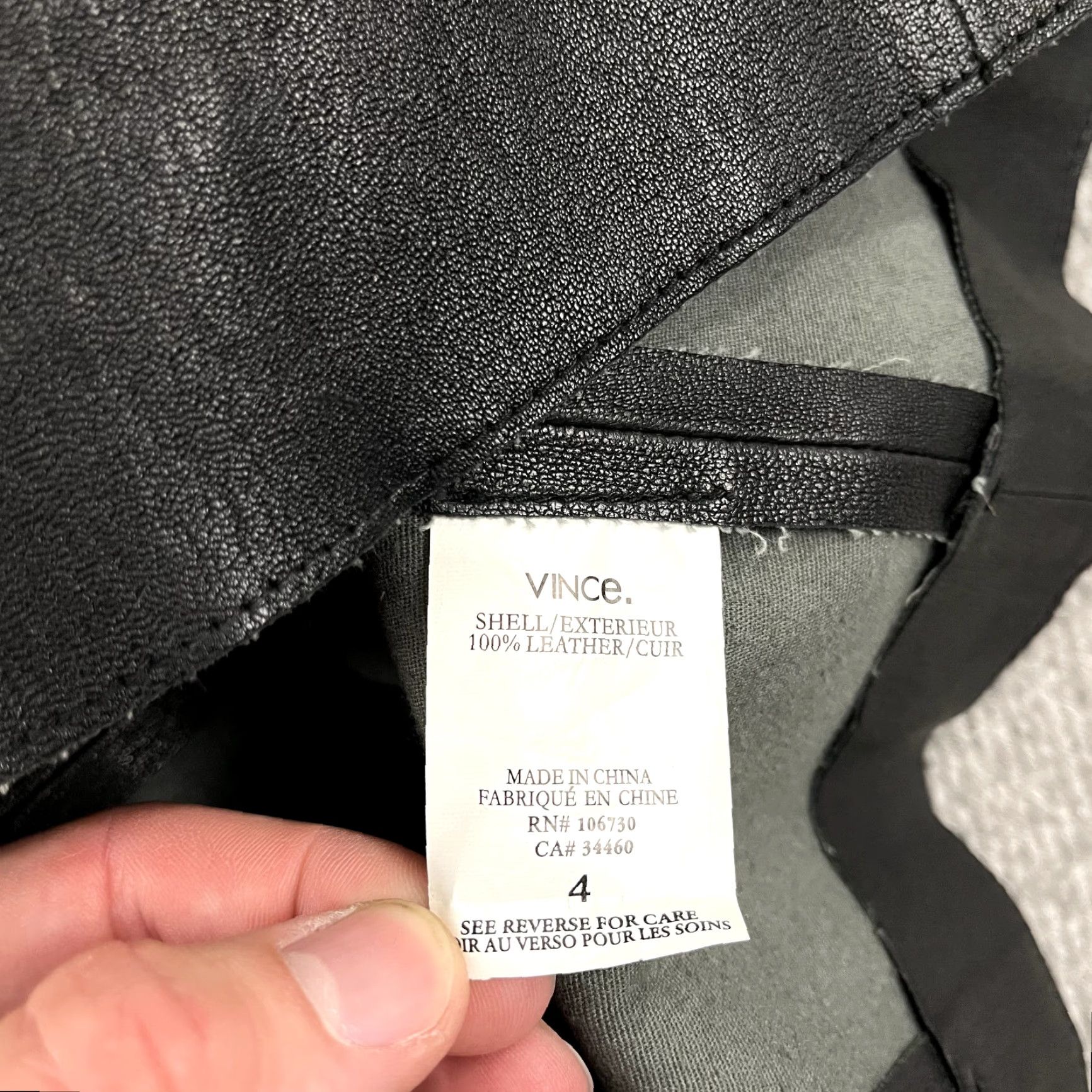 Vince Vince Dress Womens Short Leather Bodycon LBD Sleeveless Black 4 Zip Scoop Neck Stretch Pockets Classic Designer Sexy Size S / US 4 / IT 40 - 3 Thumbnail
