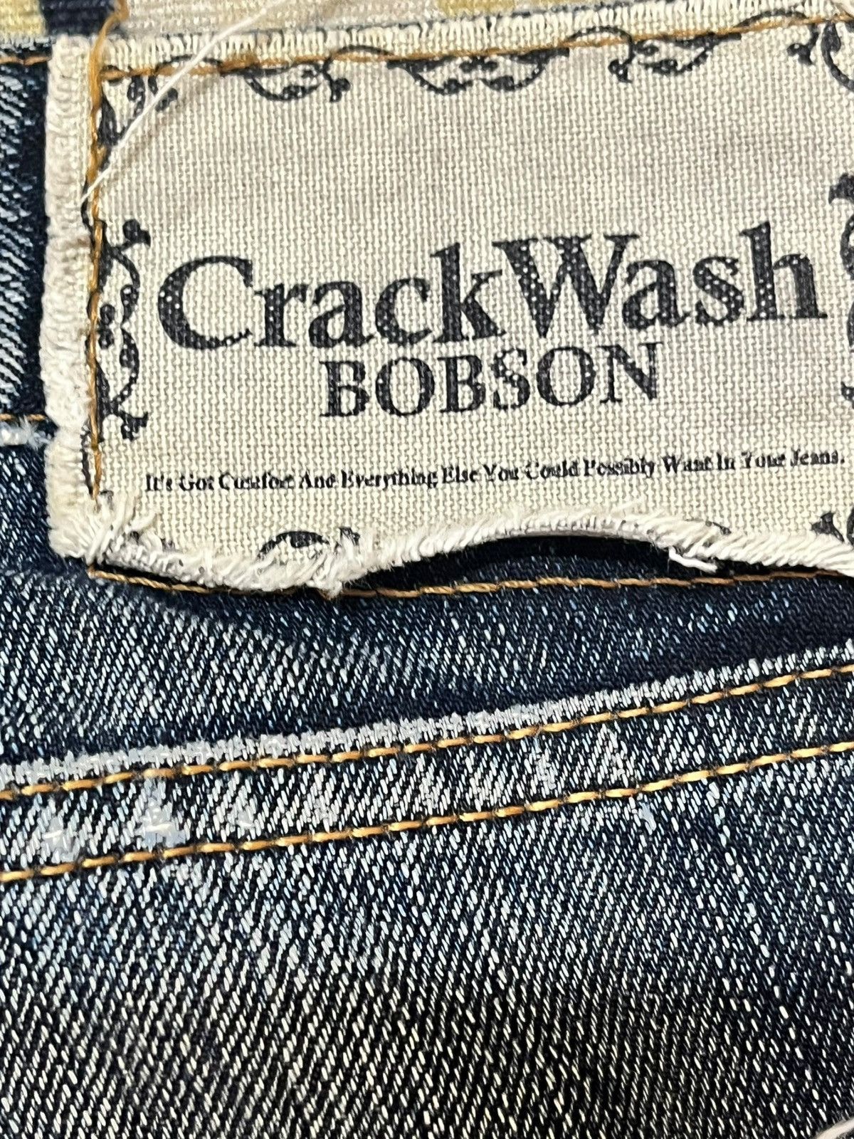 Japanese Brand Vintage Bobson Crackwash Flare Distressed Denim Size US 31 - 8 Thumbnail