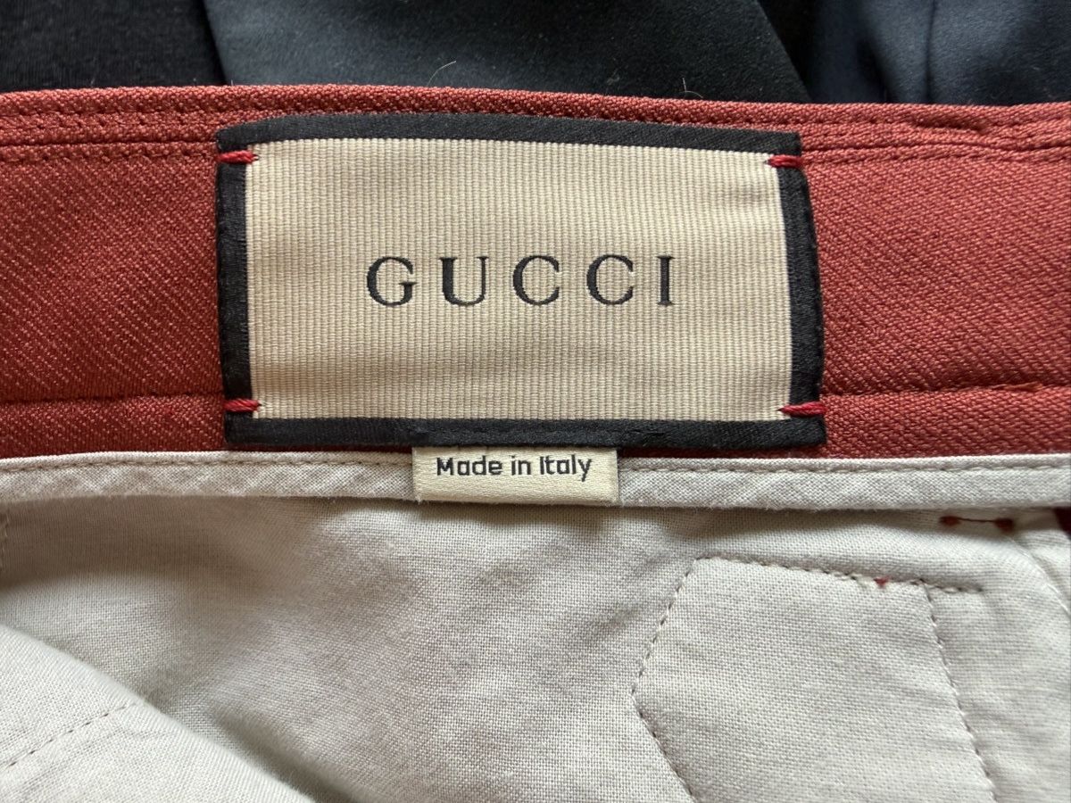 Gucci Gucci maroon polyester buckle back trouser Size US 32 / EU 48 - 7 Thumbnail