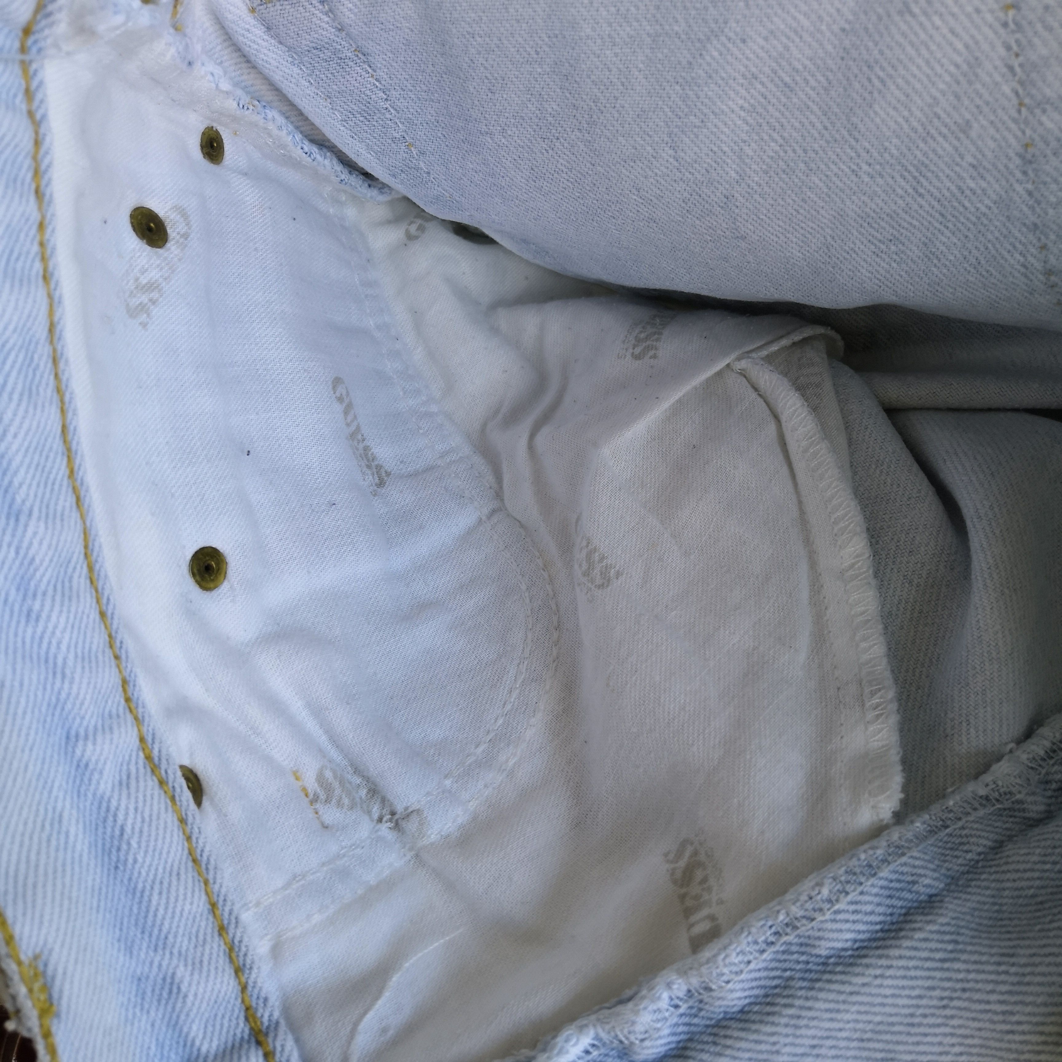 Guess Vintage 90s Guess Sun Faded Denim Guess Light Wash Jeans Size 26" / US 2 / IT 38 - 11 Thumbnail