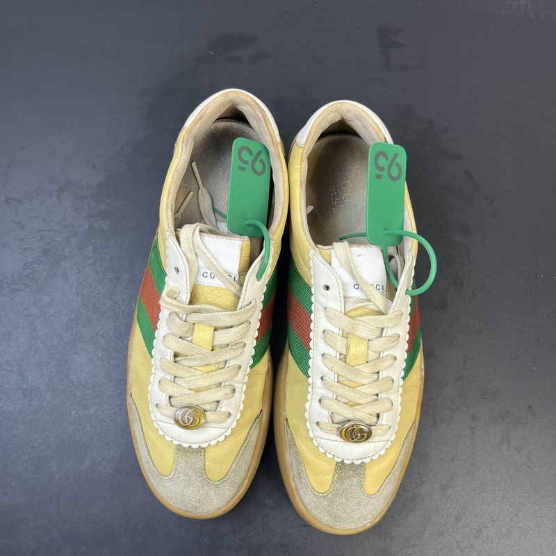 Gucci Gucci Web Leather Low-Top Sneakers for Men Size US 8 / EU 41 - 2 Thumbnail