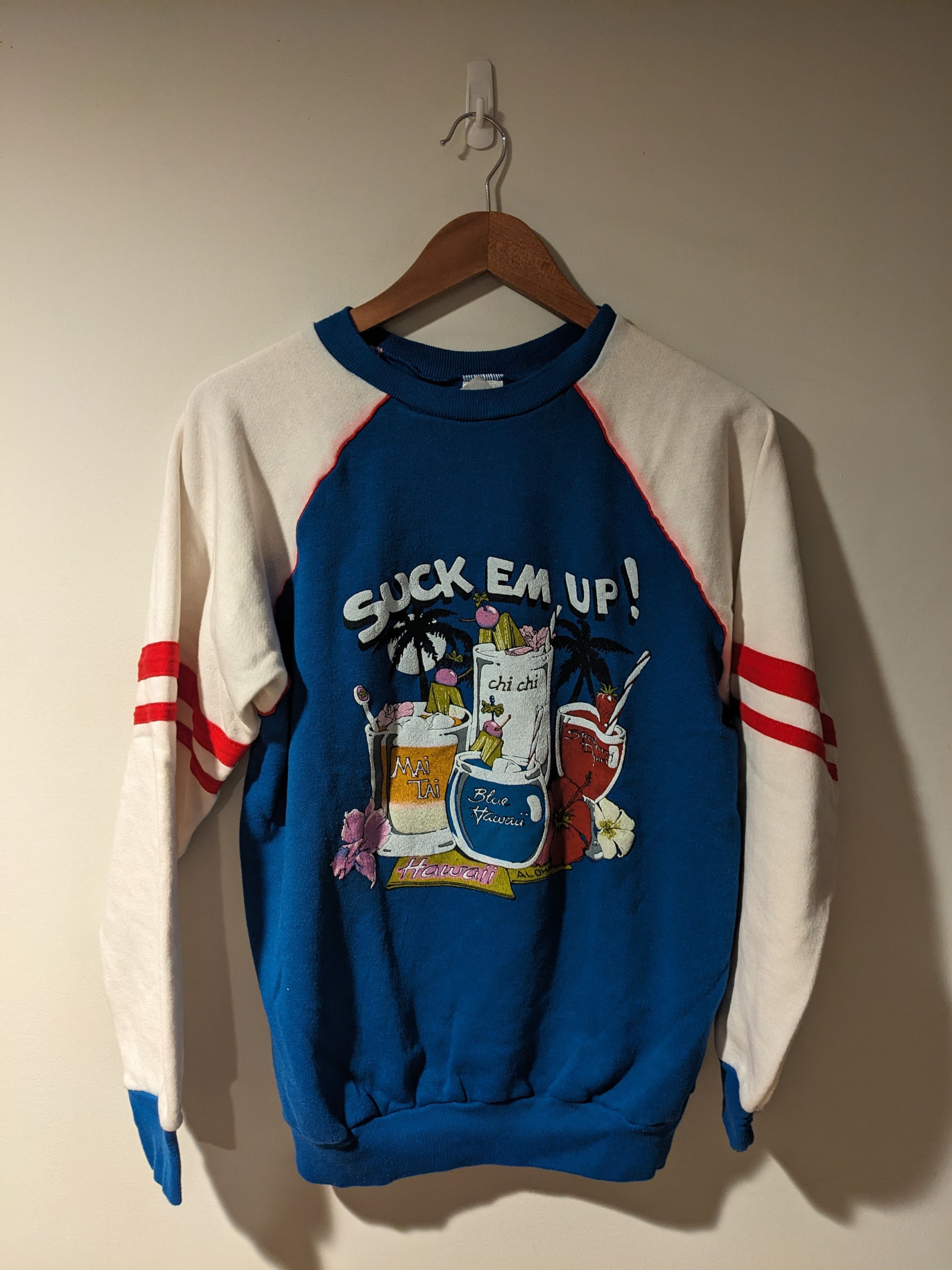 Vintage Vintage 80s Suck em Up Alcohol Light Weight Sweatshirt Size US L / EU 52-54 / 3 - 1 Thumbnail