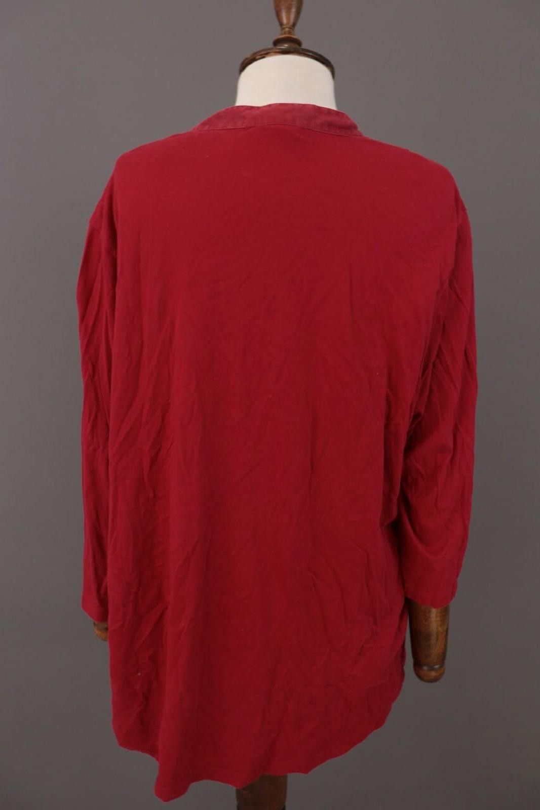 Lauren Ralph Lauren Lauren Ralph Lauren Red Henley Relaxed Shirt Size XXL Size XXL / US 16-18 / IT 52-54 - 10 Thumbnail