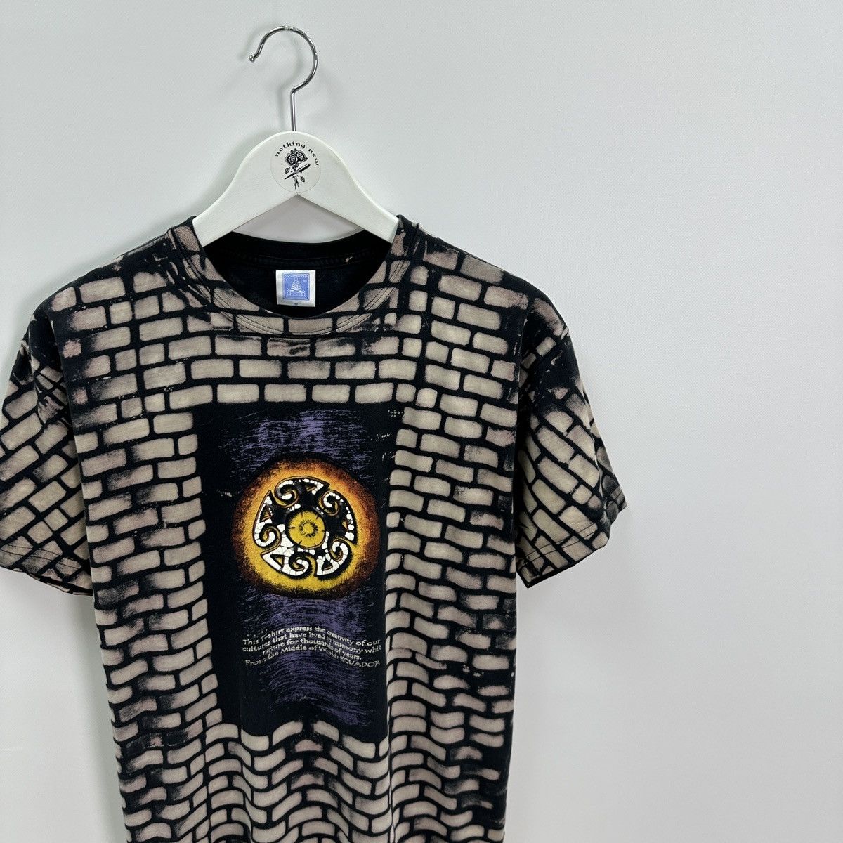 Vintage Vintage 90s Ecuador AOP Bricks tee culture native y2k rare Size US M / EU 48-50 / 2 - 8 Thumbnail