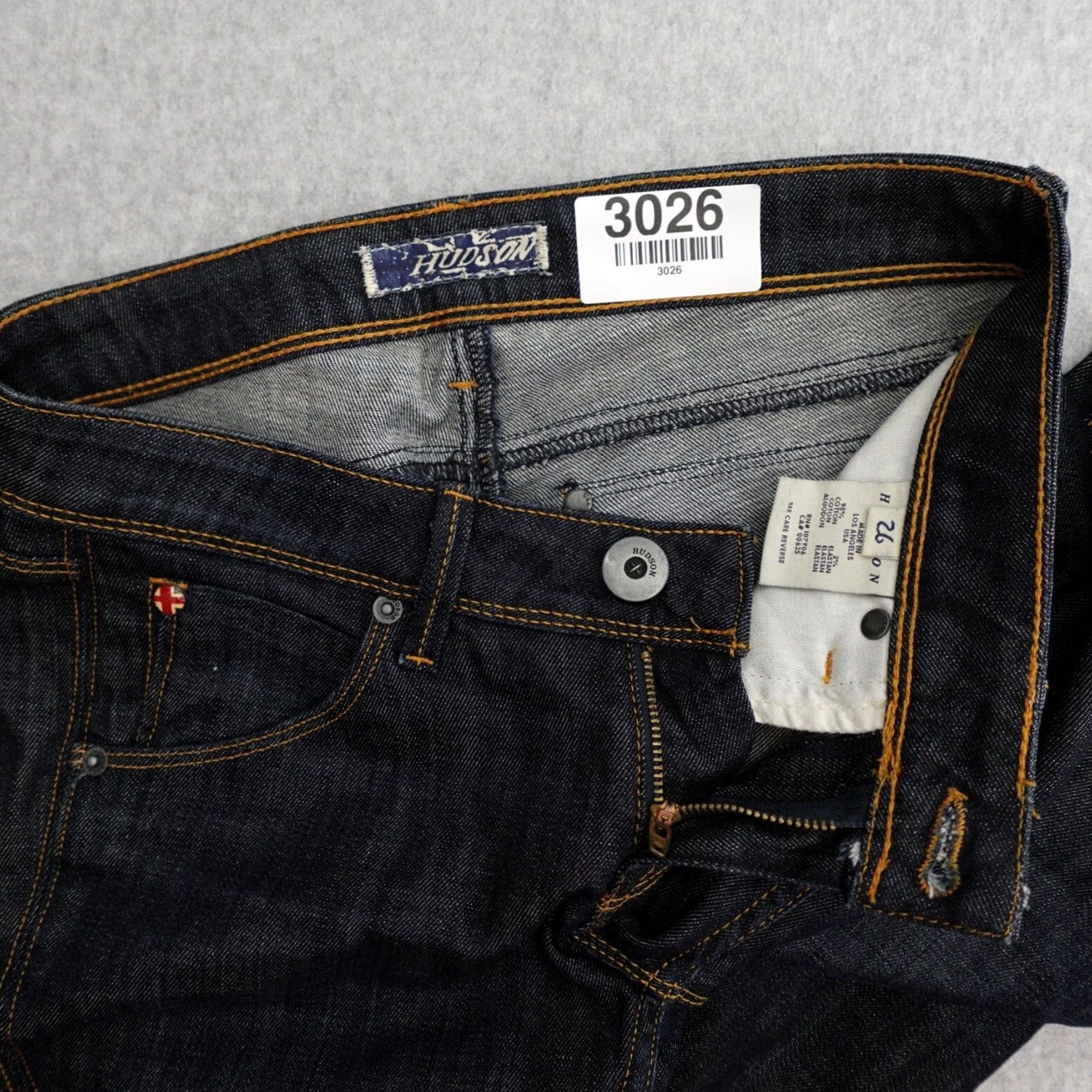Hudson Hudson Jeans Skinny Denim Dark Wash 26 Women 26x28 Distressed Pockets USA 2000s Womens Jeans Size 26" / US 2 / IT 38 - 3 Thumbnail