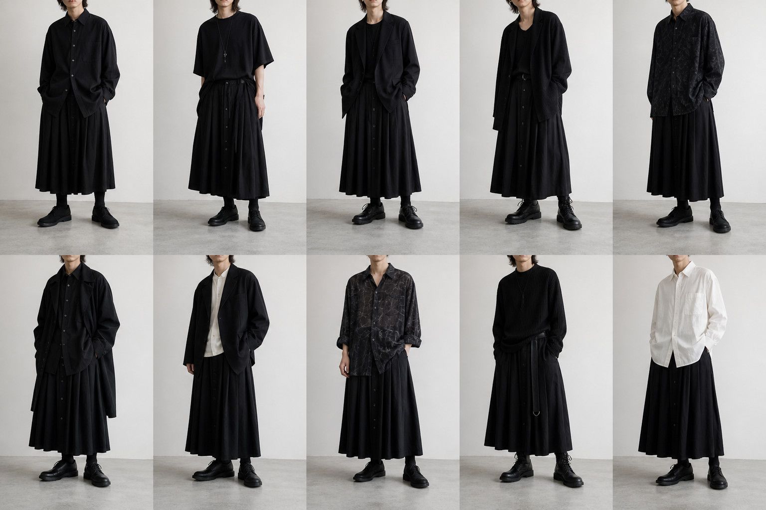 Yohji Yamamoto Yohji Yamamoto - Ta/TUXEDO Pleated Button Front Long Skirt Size US 30 / EU 46 - 4 Thumbnail