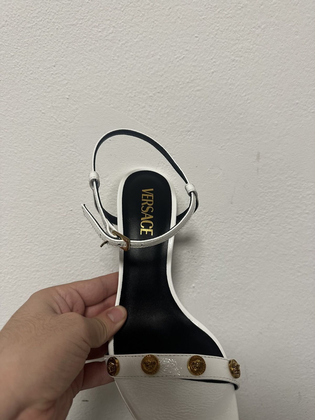 Versace Versace White Studded Sandals Size US 9 / IT 39 - 6 Thumbnail