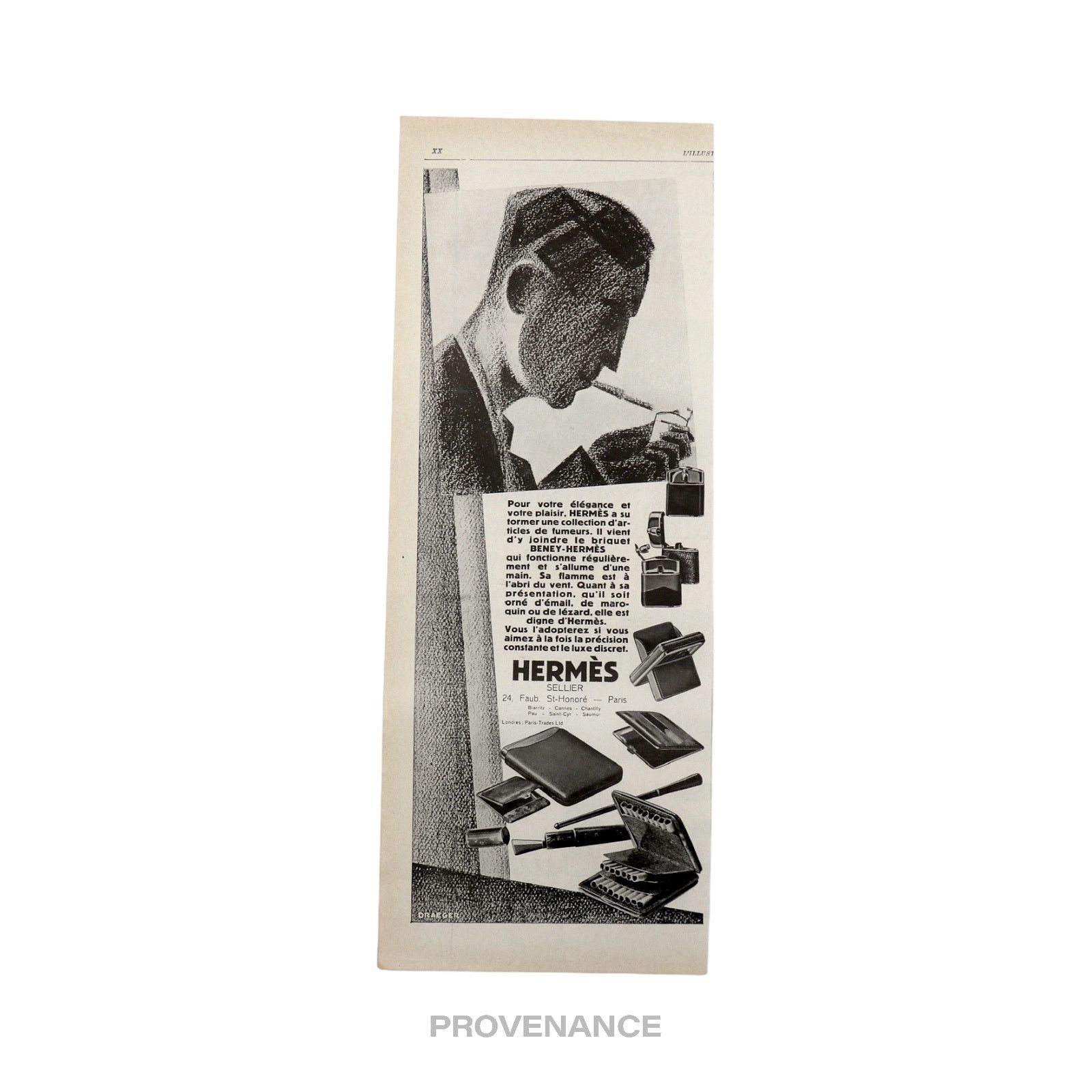 Hermes 🔴 Hermes Antique Vintage Newsprint Ad - HERMÈS SELLIER Size ONE SIZE - 3 Thumbnail