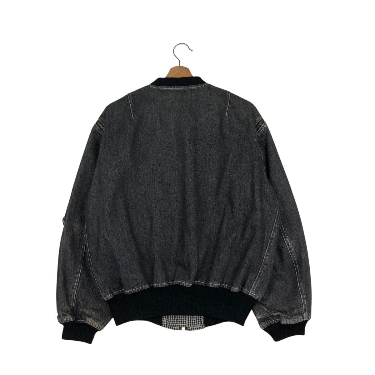 Japanese Brand 🔥VINTAGE DENIM BOMBER JACKET PINK HOUSE ISSEY MIYAKE Size US M / EU 48-50 / 2 - 10 Thumbnail