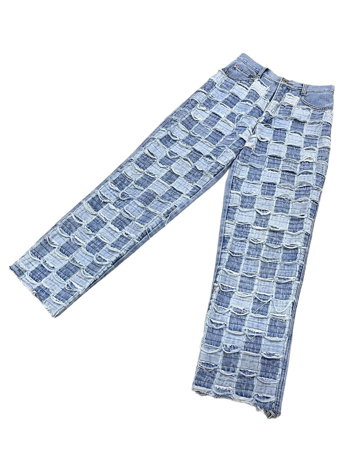 Grailed 🔥FYE! Size 25” High Waisted Checkered Patchwork Denim Size 25" / US 0 / IT 36 - 4 Thumbnail