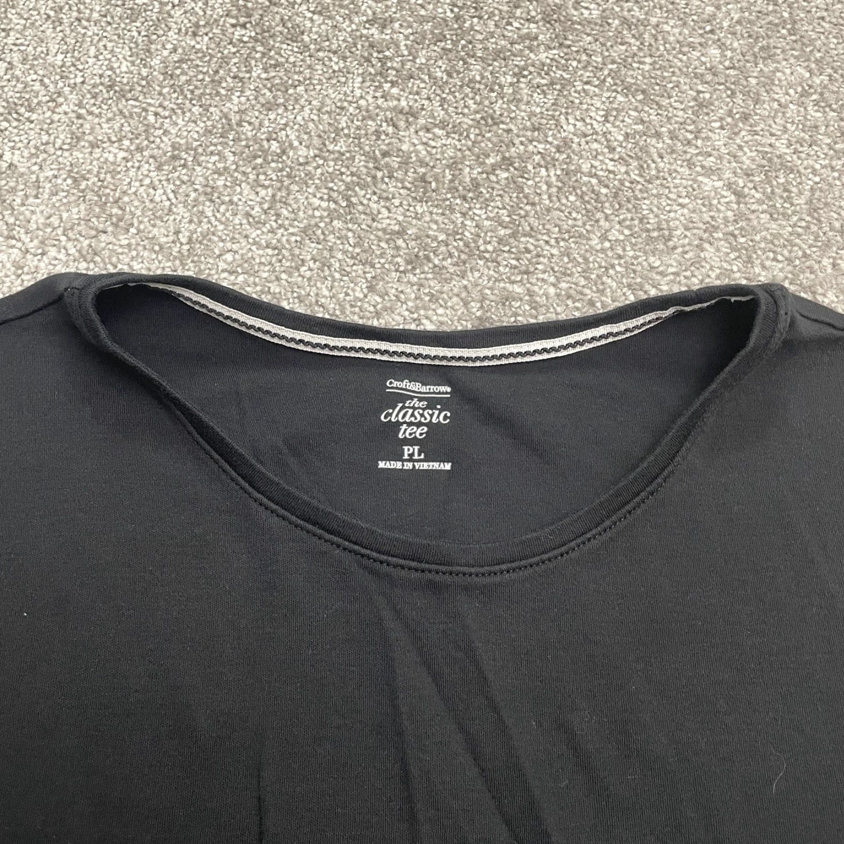 Croft & Barrow Croft & Barrow The Classic Tee Womens PL Black Cotton T-Shirt Size L / US 10 / IT 46 - 3 Thumbnail