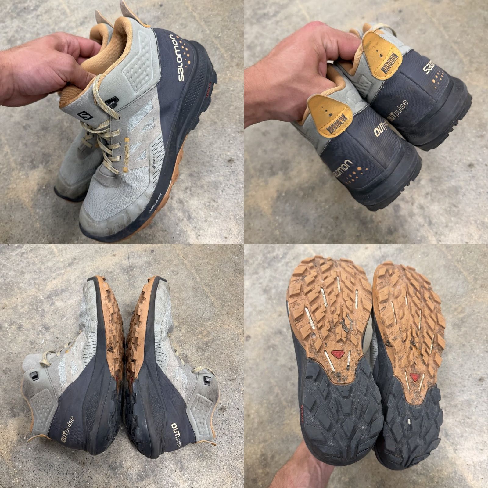 Salomon Salomon OUTpulse Mid GTX Hiking Boots Womens 8 Gray Gore-Tex Trail STAINS | Salomon | Hiking Boots | Womens | Gray | 8 | GTX | Outpulse Size US 7 / IT 37 - 8 Thumbnail