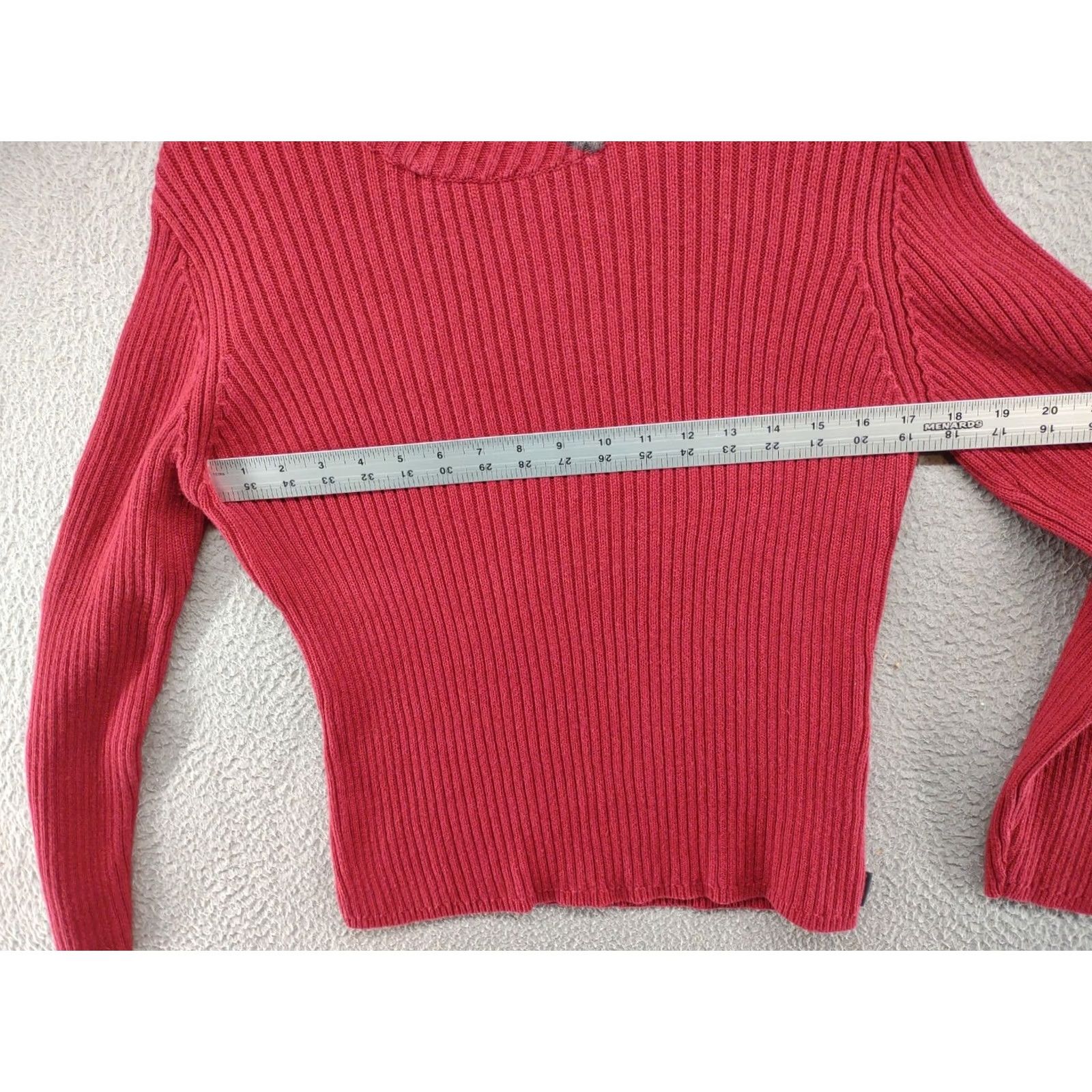 Vintage Woolrich Women's Long Sleeve Ruby Red Pullover Sweater Cotton Knit SZ M Regular Pullover Women Ruby Red Woolrich Shirt? Size M / US 6-8 / IT 42-44 - 3 Thumbnail