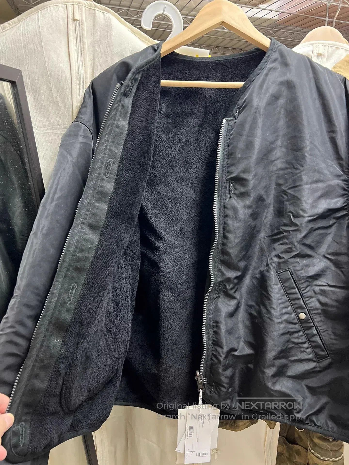 Visvim Black Zip-Front Padded Bomber Jacket. Size US M / EU 48-50 / 2 - 4 Thumbnail