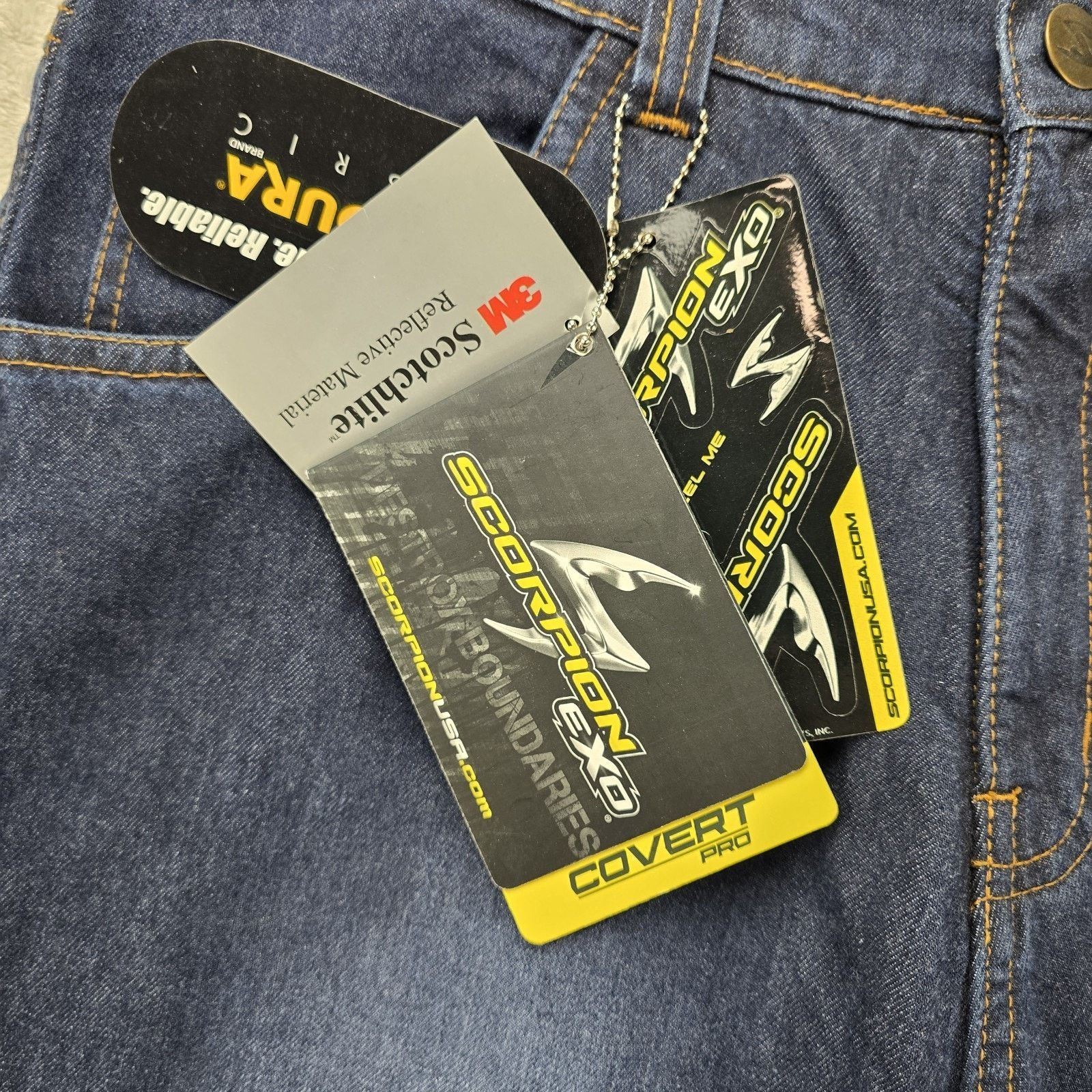 Other Scorpion EXO Covert Pro Motorcycle Riding Jeans Mens 34x32 Size US 34 / EU 50 - 5 Thumbnail