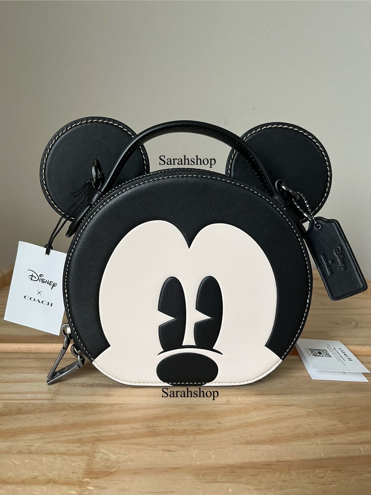 image of Coach X Disney Mickey Mouse Purse in Black White, Women's