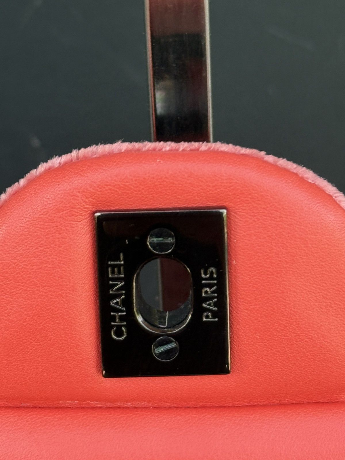 Chanel Chanel - 2014 - Pink Velvet Medium Double Flap Shoulder Bag Size ONE SIZE - 11 Thumbnail