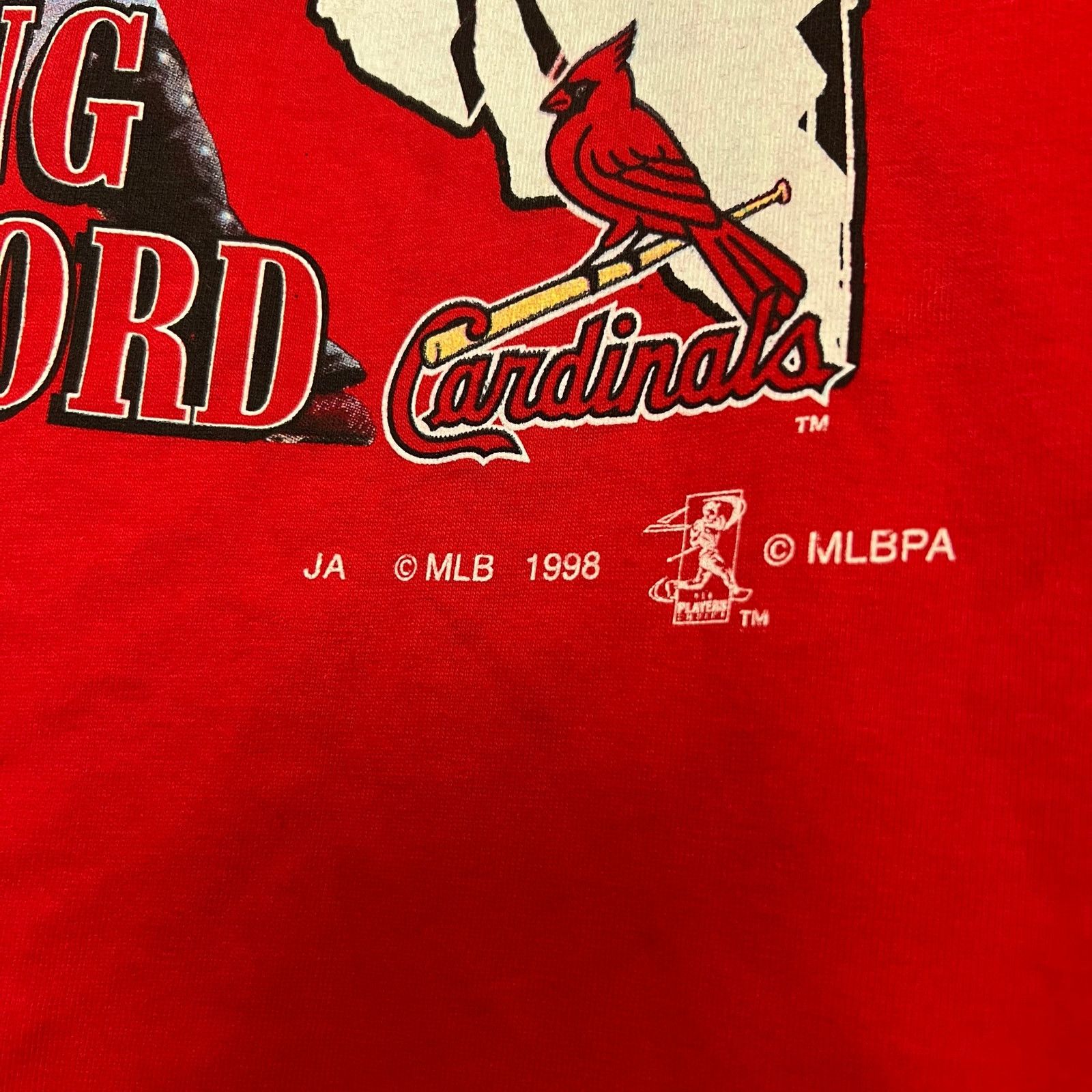 Vintage NWT Mark McGwire 1998 St. Louis Cardinals T-Shirt Mens Sz XL Size US XL / EU 56 / 4 - 6 Thumbnail