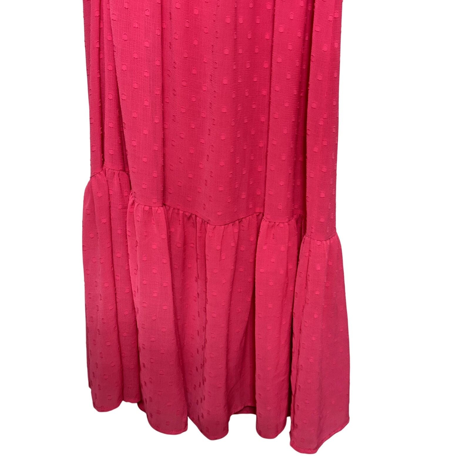 Other Chelsea28 Midi Dress Swiss Dot Pattern One Shoulder Pink XXS Size XXS / US 00 / IT 34 - 7 Thumbnail
