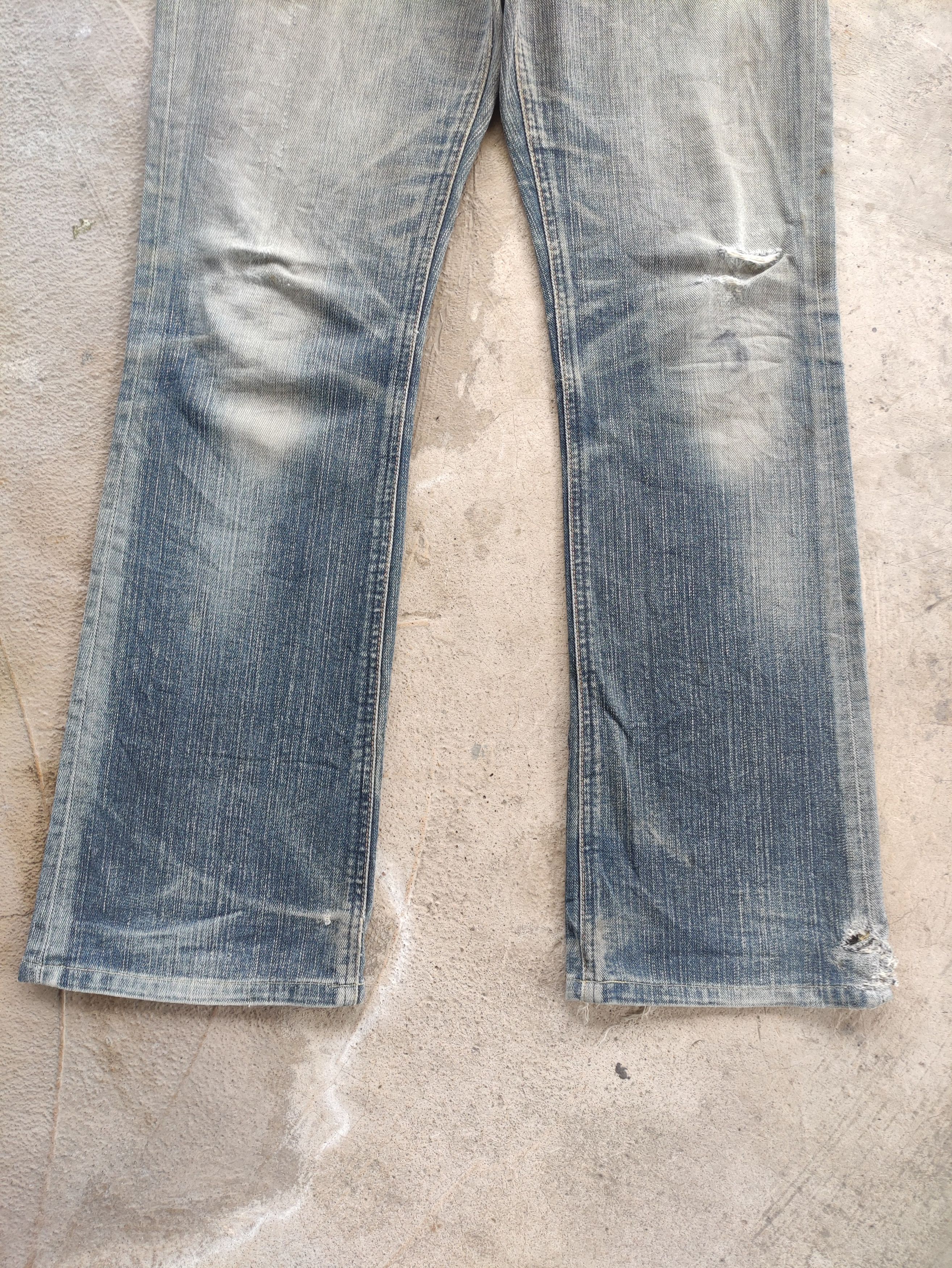 Lee Vintage Lee Jean Flare Rusty Distressed Denim Size US 33 - 4 Thumbnail