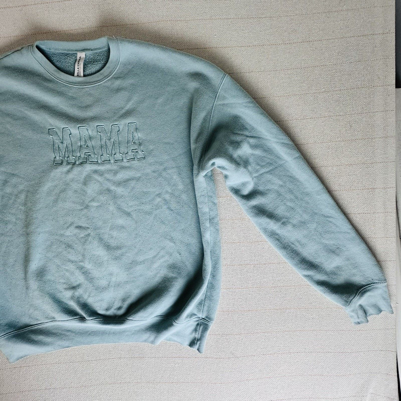 Other Women “Mama” Mint Green Sweater Bella Canvas Size M / US 6-8 / IT 42-44 - 5 Thumbnail
