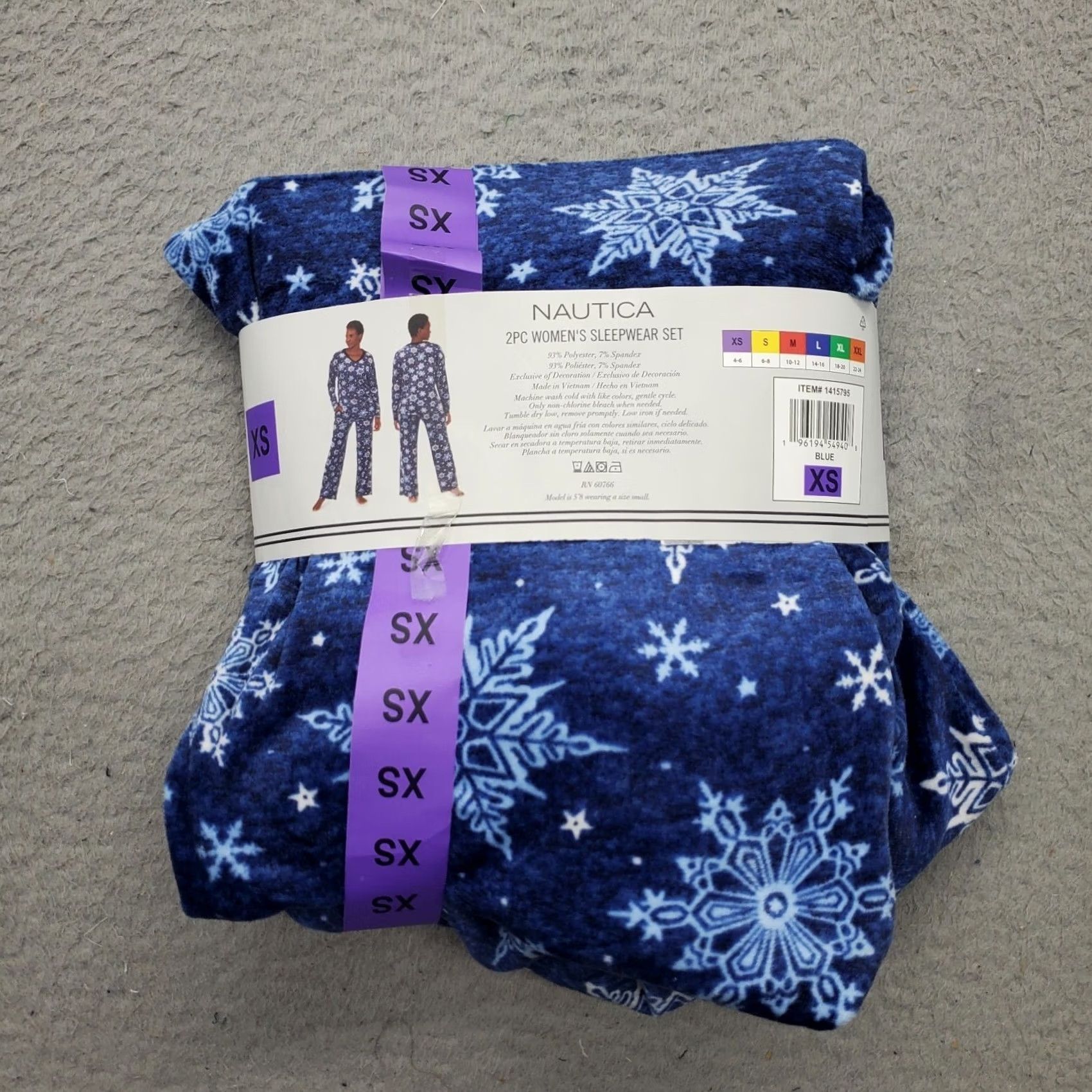 Nautica Nautica Pajama Set Womens XS Multicolor Snowflake Fleece Cozy Warm Sleepwear 2 Piece Regular XS Womens Size ONE SIZE - 7 Thumbnail