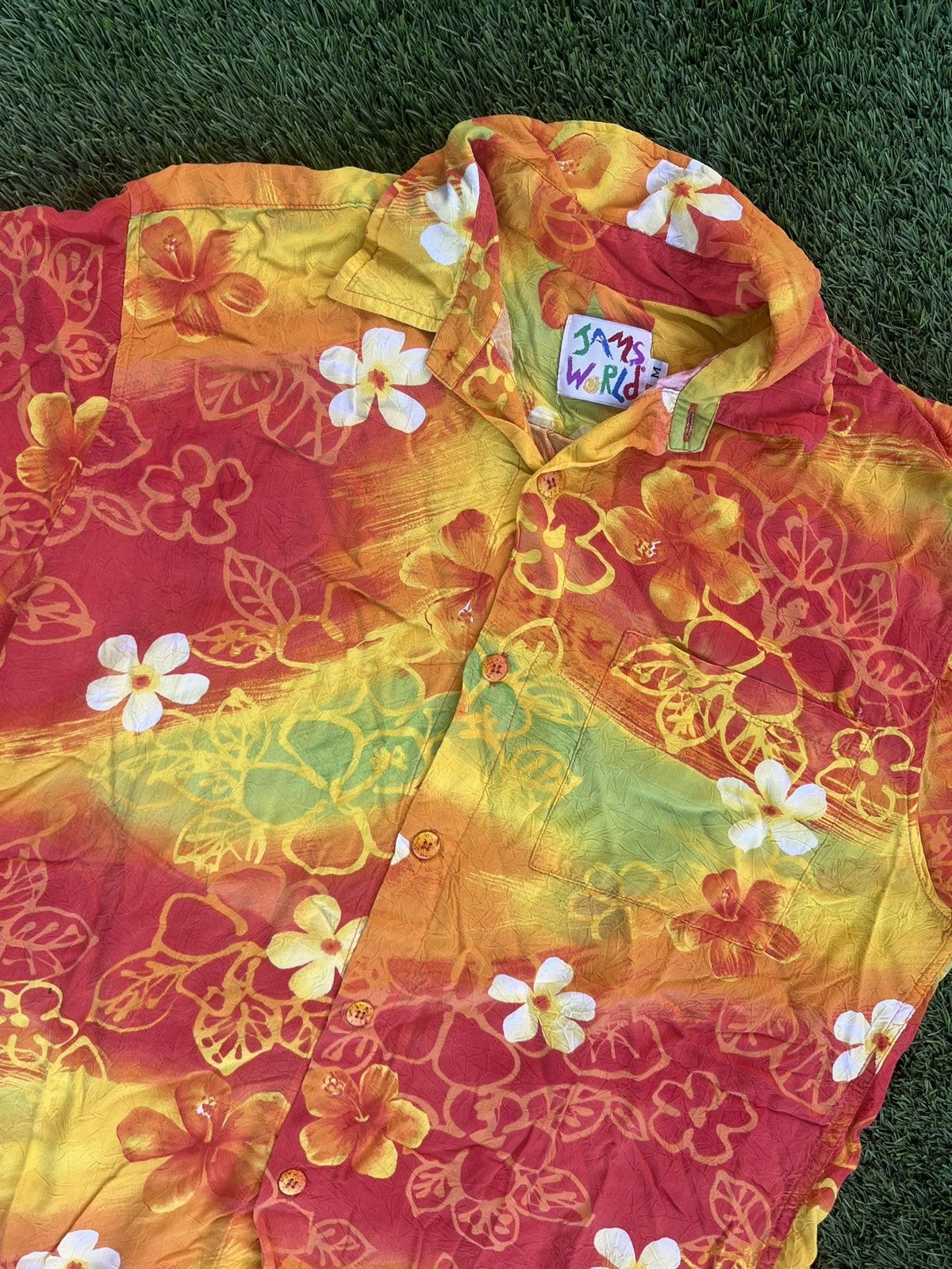 Vintage Vintage 80s Jams World Hawaiian Button up Size US M / EU 48-50 / 2 - 6 Thumbnail
