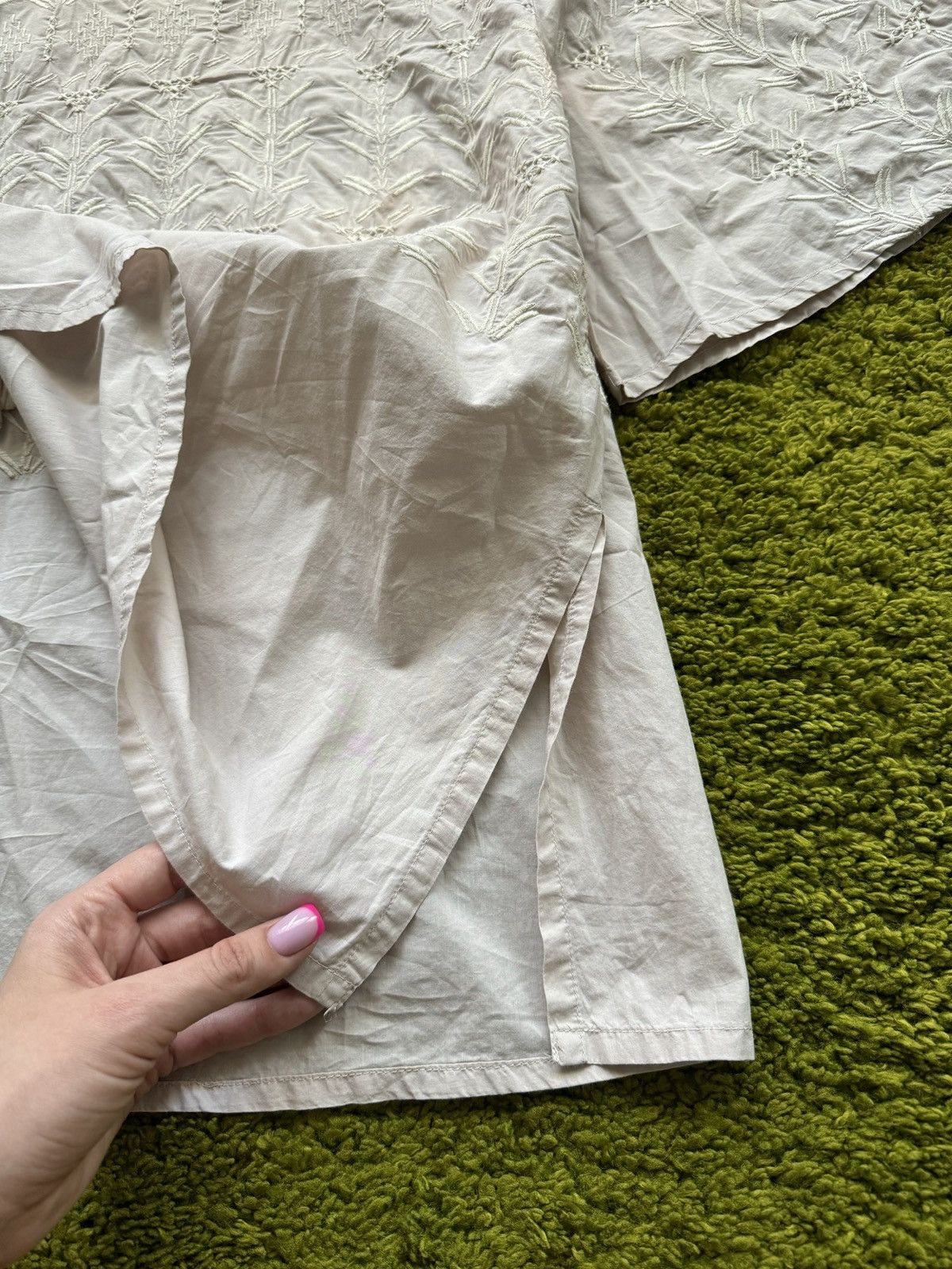 Designer Gudrun Sjoden avant garde poplin embroidered blouse Size M / US 6-8 / IT 42-44 - 5 Thumbnail
