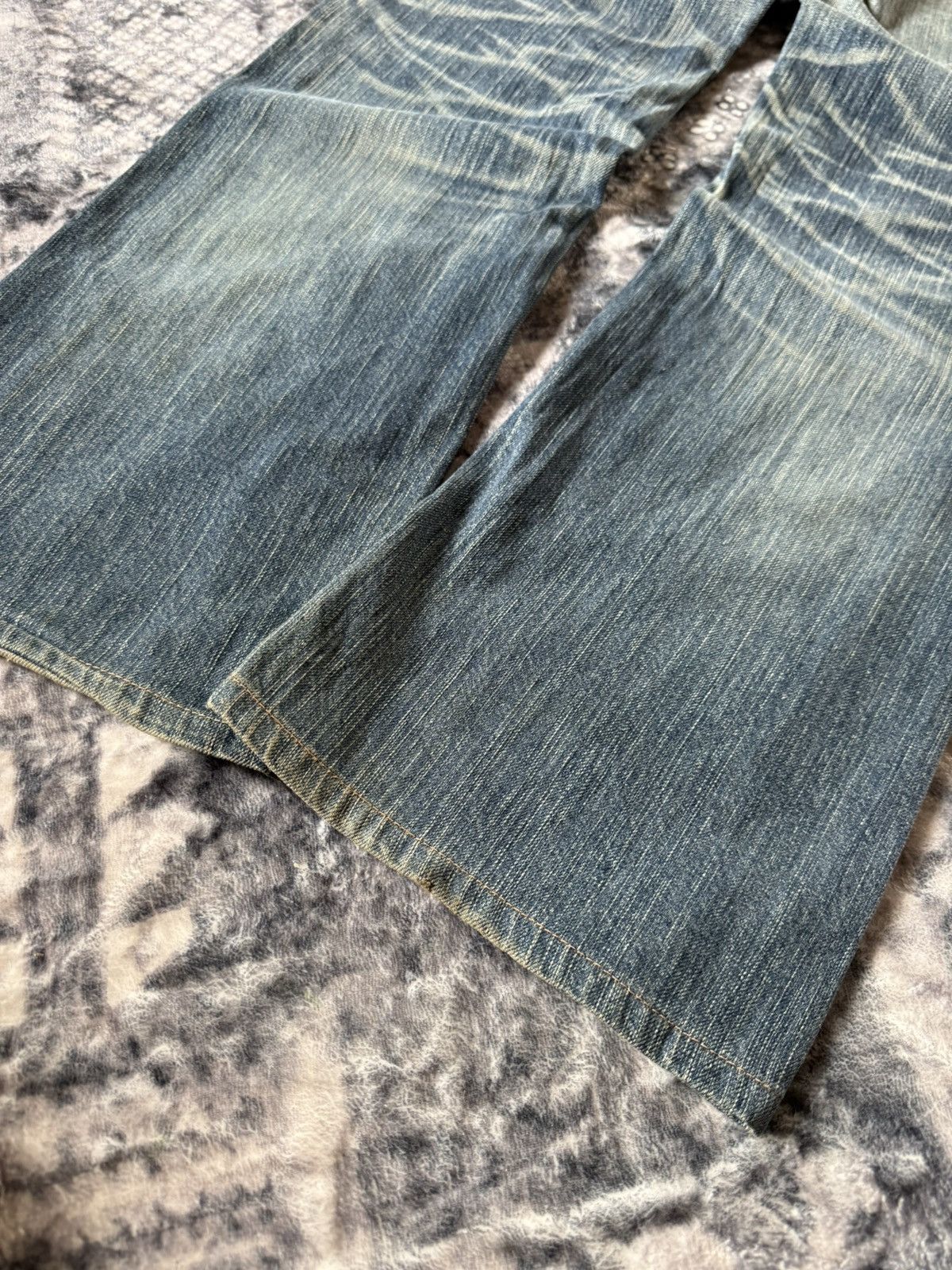 Japanese Brand Edwin 431 XV Over Stitched Western Japanese Flare Jeans Size US 29 - 8 Thumbnail