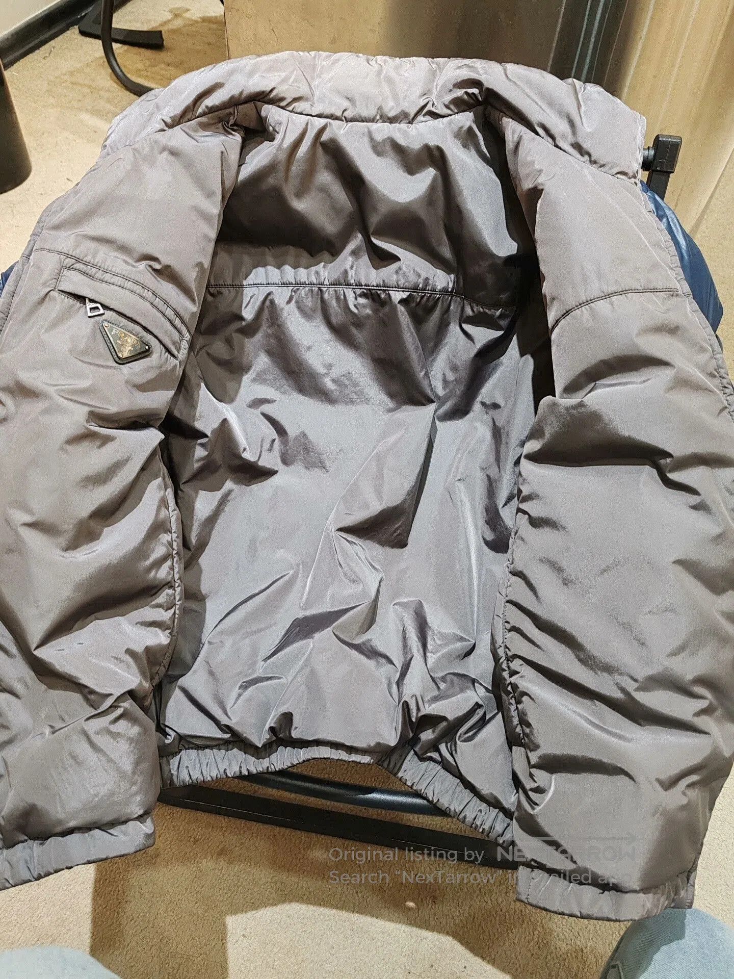 Prada prada men's lightweight down jacket in blue. Size US L / EU 52-54 / 3 - 2 Thumbnail