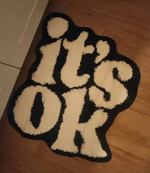 Designer 60cmX70cm Its OK Soft Rug Size ONE SIZE - 2 Thumbnail