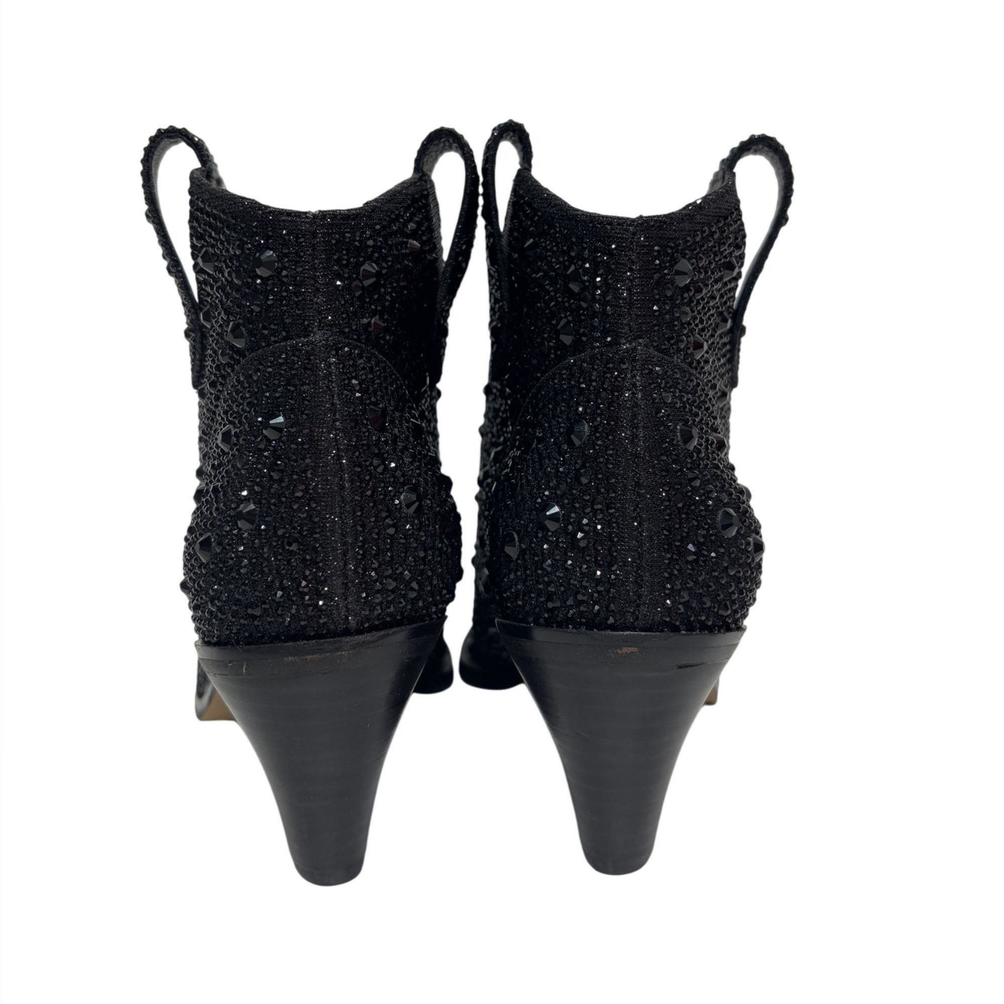 Jessica Simpson JESSICA SIMPSON / Black / Glittered / Ankle / Boots With Blo Size US 6.5 / IT 36.5 - 4 Thumbnail