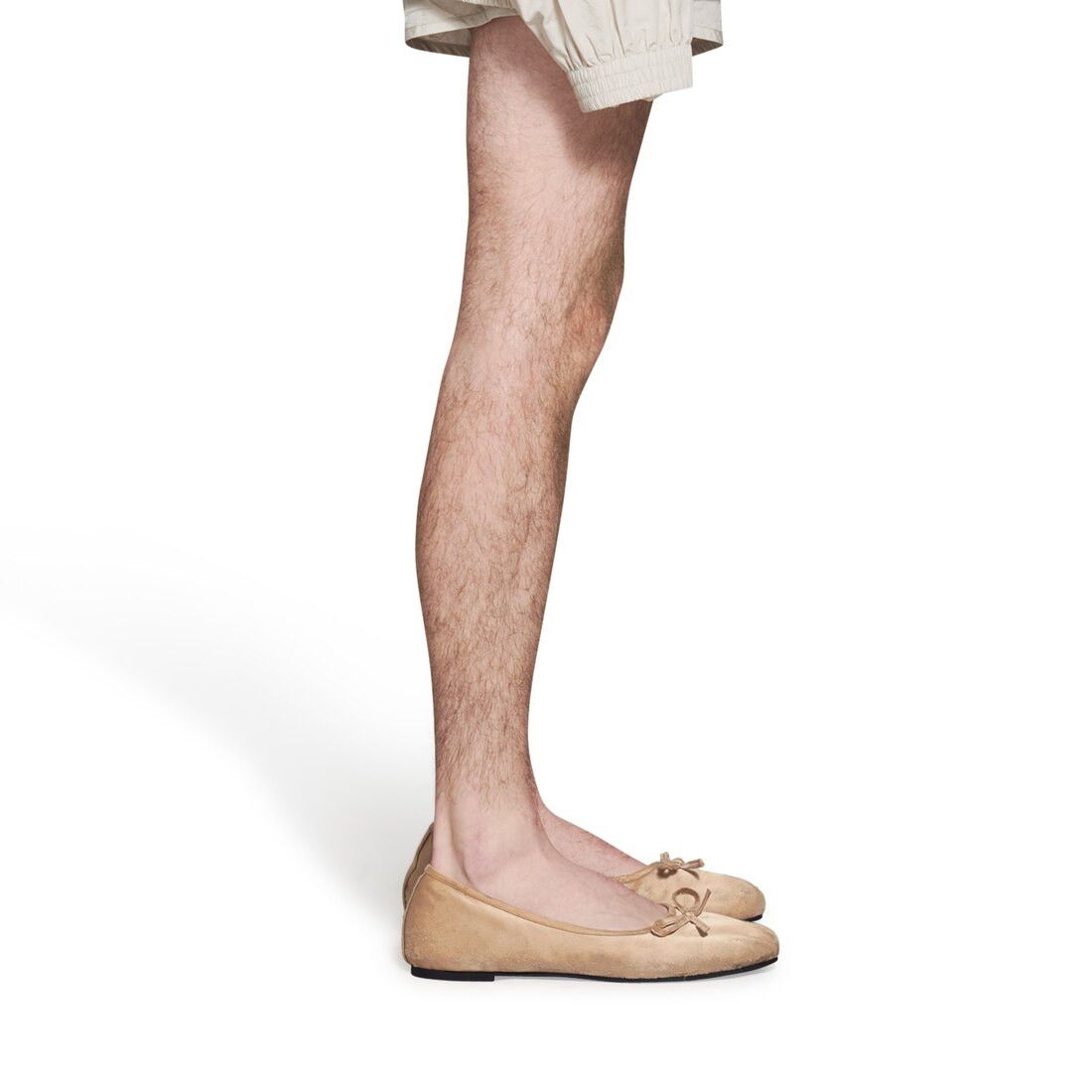 Balenciaga o1w1db10625 Leopold Ballerina in Beige Size US 11.5 / EU 44-45 - 2 Thumbnail