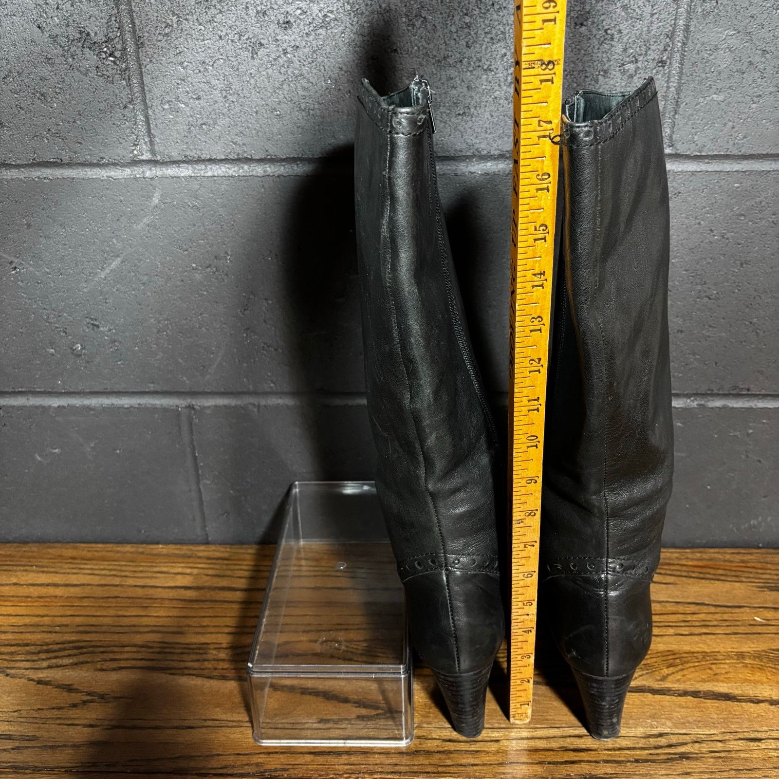 Born Born Black Leather Knee High Boots Women’s Size 8 Riding Size US 8 / IT 38 - 5 Thumbnail