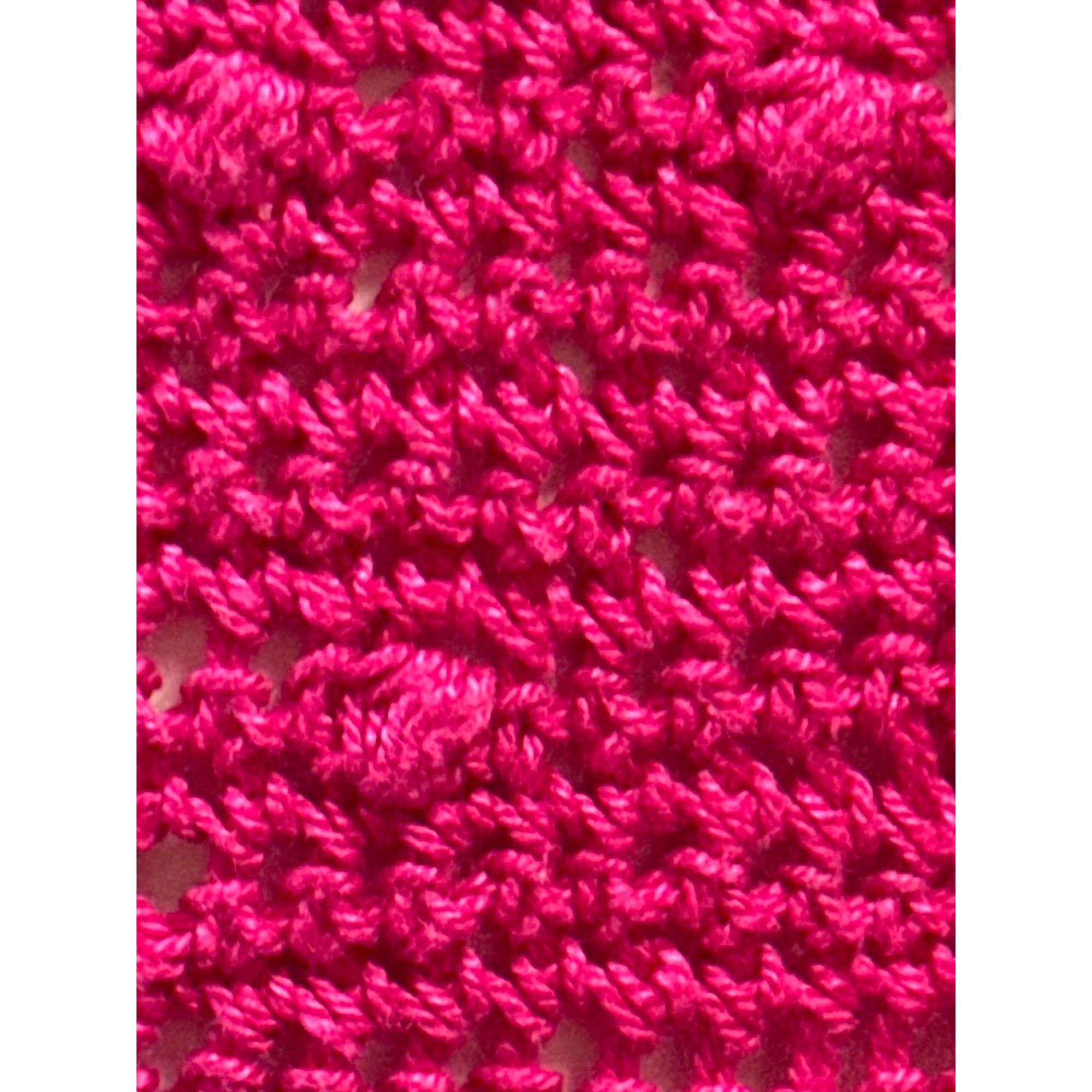 Other CCC Handmade Fuchsia Pink Crochet Knit Short Sleeve Sweater Size M / US 6-8 / IT 42-44 - 5 Thumbnail