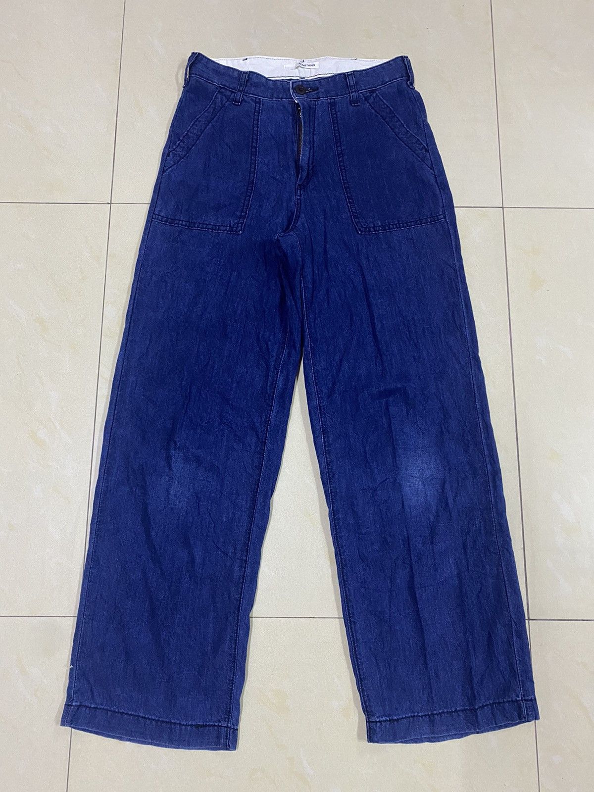 image of Inspired Something By Edwin Baker Light Pants in Blue, Men's (Size 28)