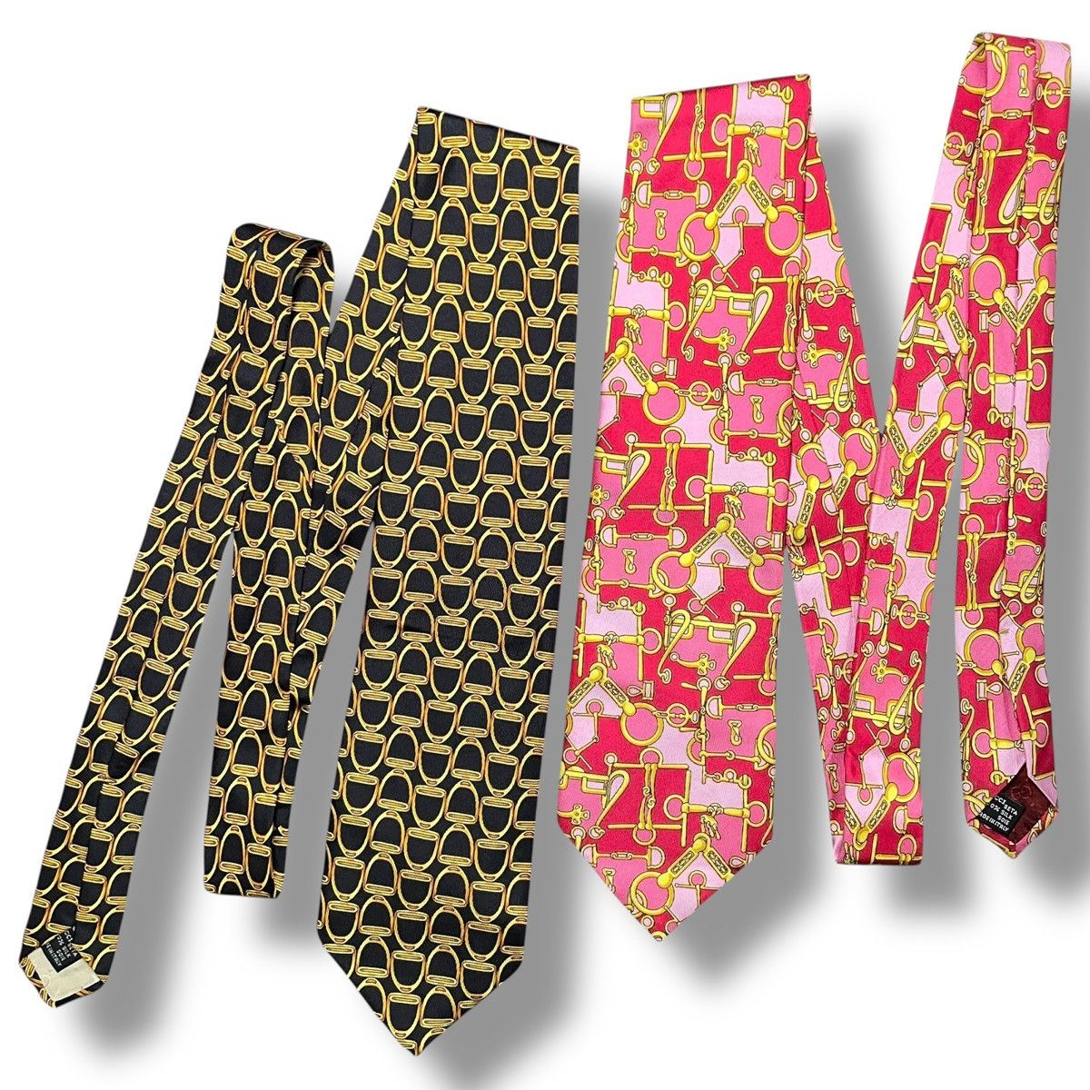 Gucci SET OF 2 - Gucci Tom Ford Era Locking Chains Silk Neckties Size ONE SIZE - 2 Thumbnail