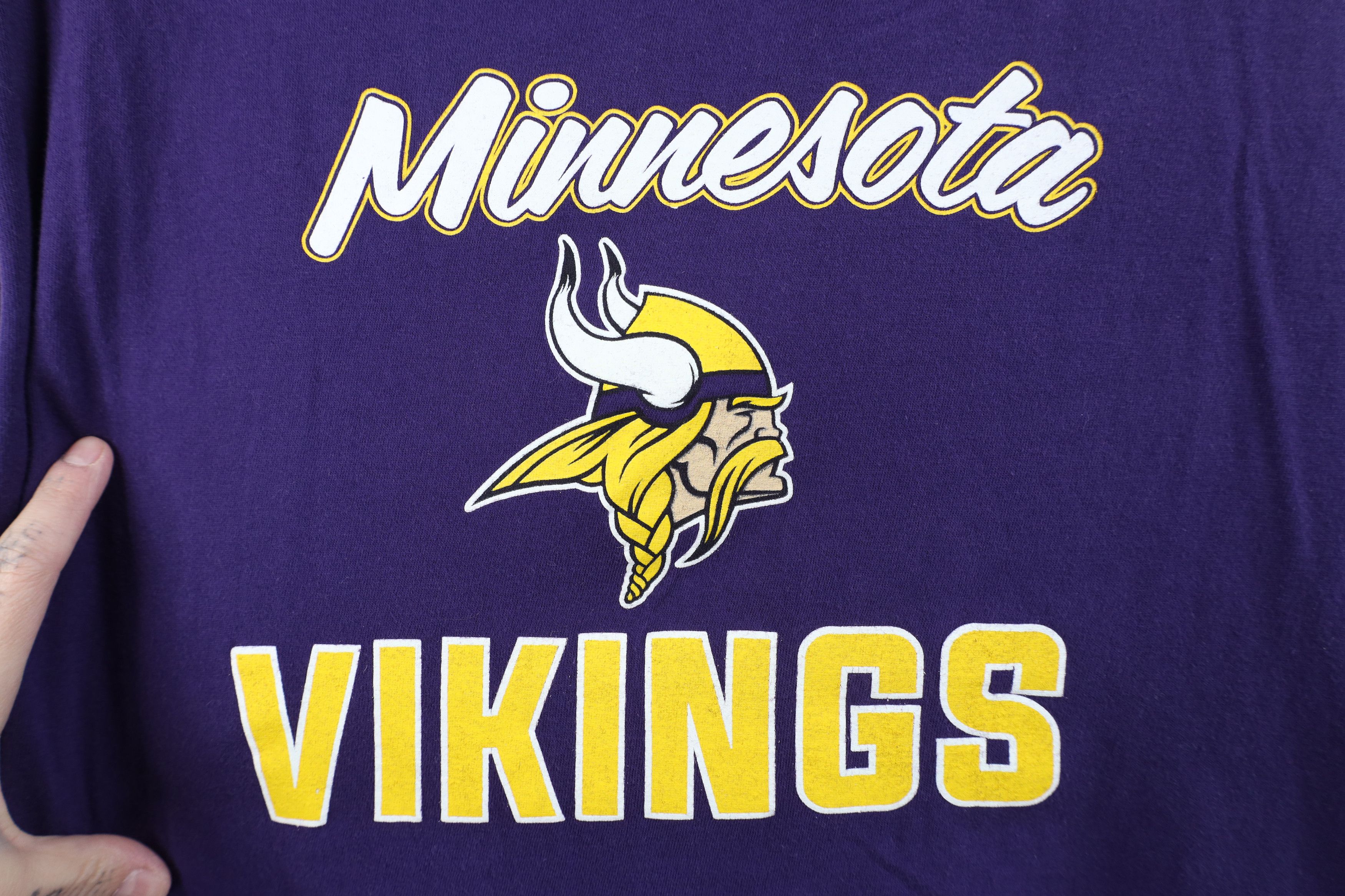 Vintage Vintage Y2K NFL Minnesota Vikings Long Sleeve T-Shirt Size 4XL / US 24-26 - 6 Thumbnail