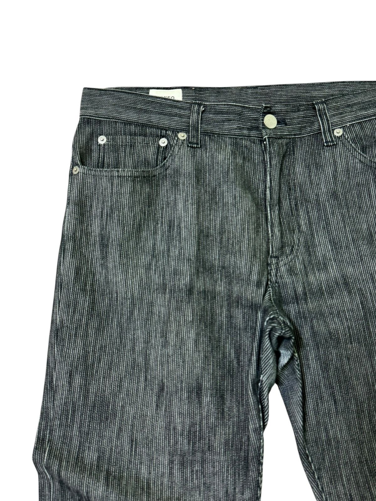 Japanese Brand TAKEO KIKUCHI STRIPED BLACK GREY DENIM Size US 32 / EU 48 - 6 Thumbnail