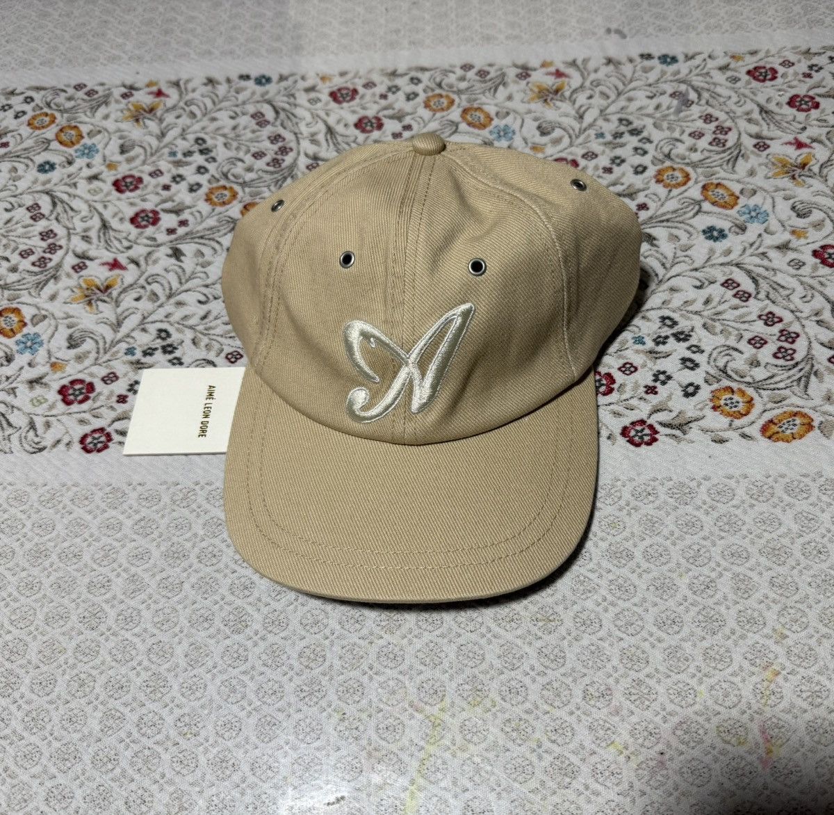 Aime Leon Dore Aime Leon Dore Washed “A” Logo Hat in “Stone” Cap Adjustable Size ONE SIZE - 1 Thumbnail