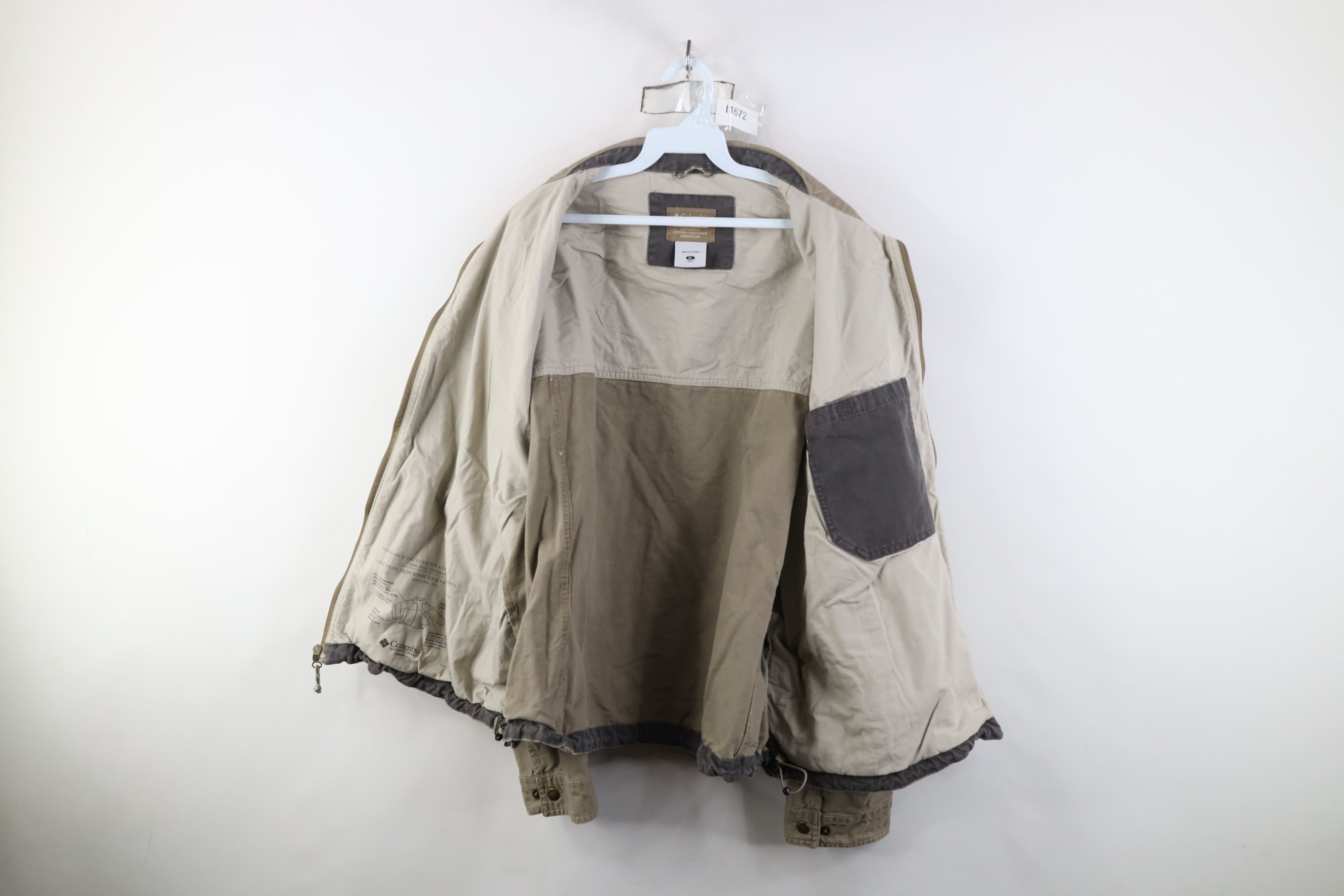 Columbia Vintage 90s Y2K Columbia Spell Canvas Bomber Jacket Beige Size US XL / EU 56 / 4 - 10 Thumbnail