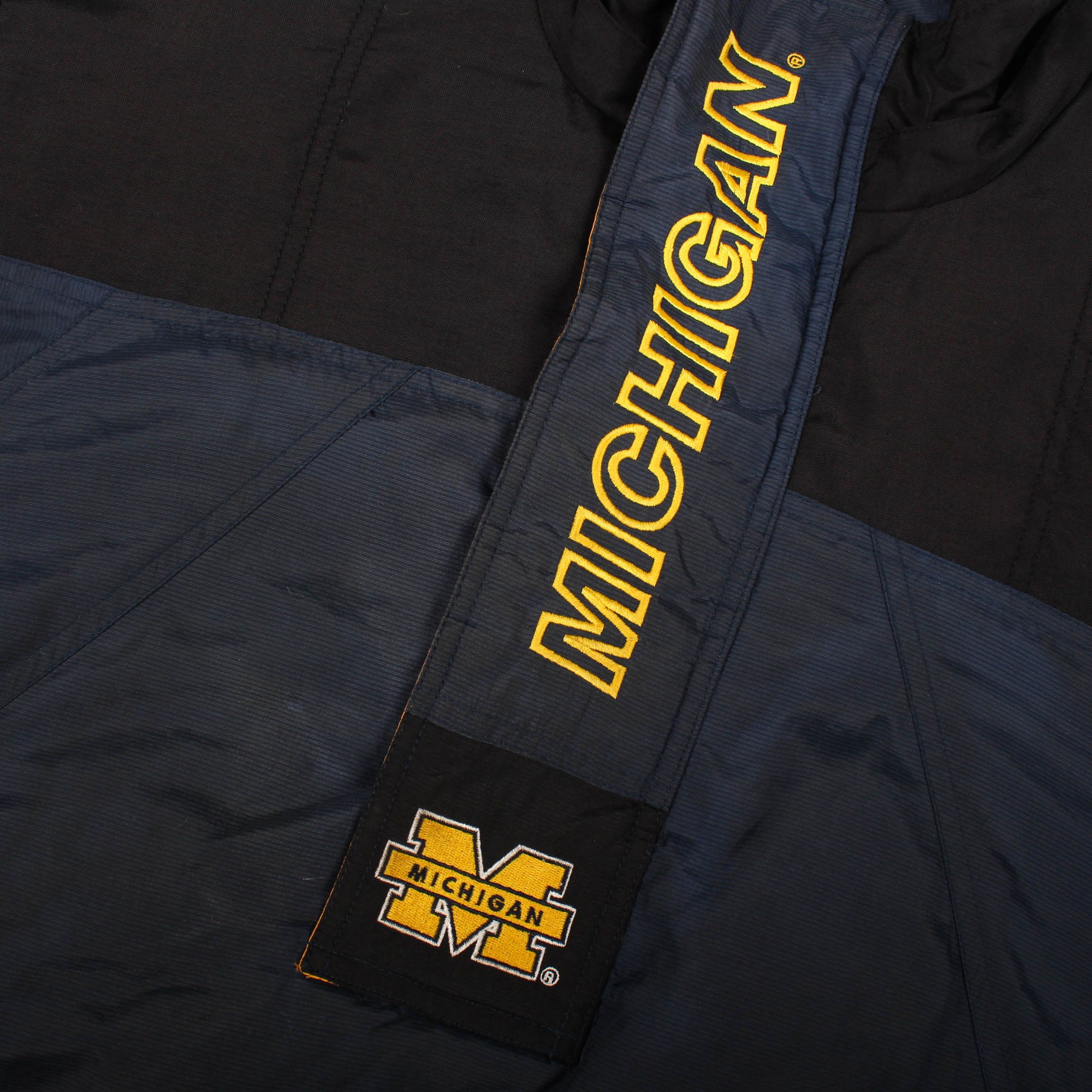 Starter Vintage Michigan Wolverines Jacket Starter 90s NCAA Pullover Size US M / EU 48-50 / 2 - 5 Thumbnail