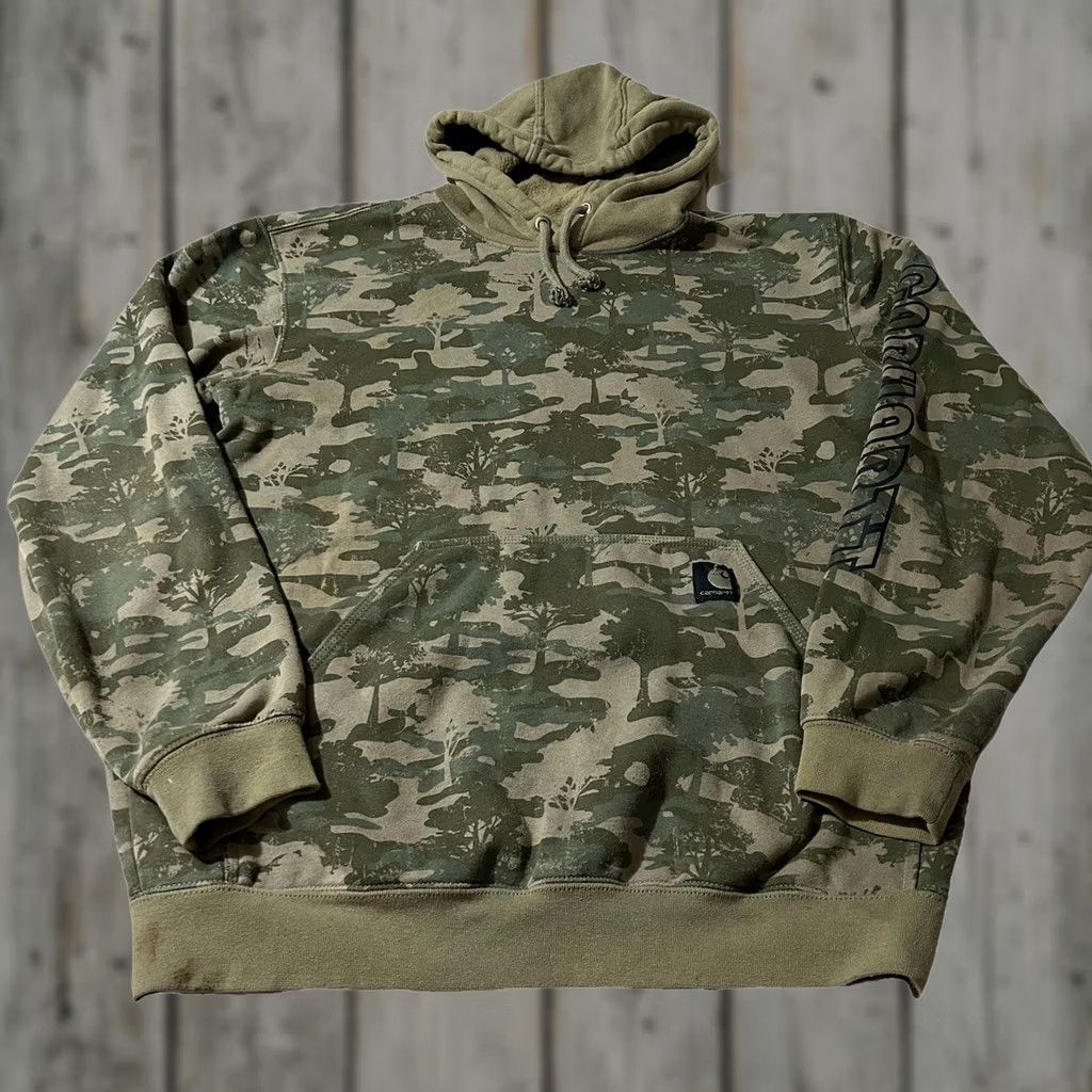 Carhartt Carhartt Hoodie Men Loose Fit Tree Camo Size M Brown Pullover Size US M / EU 48-50 / 2 - 1 Thumbnail
