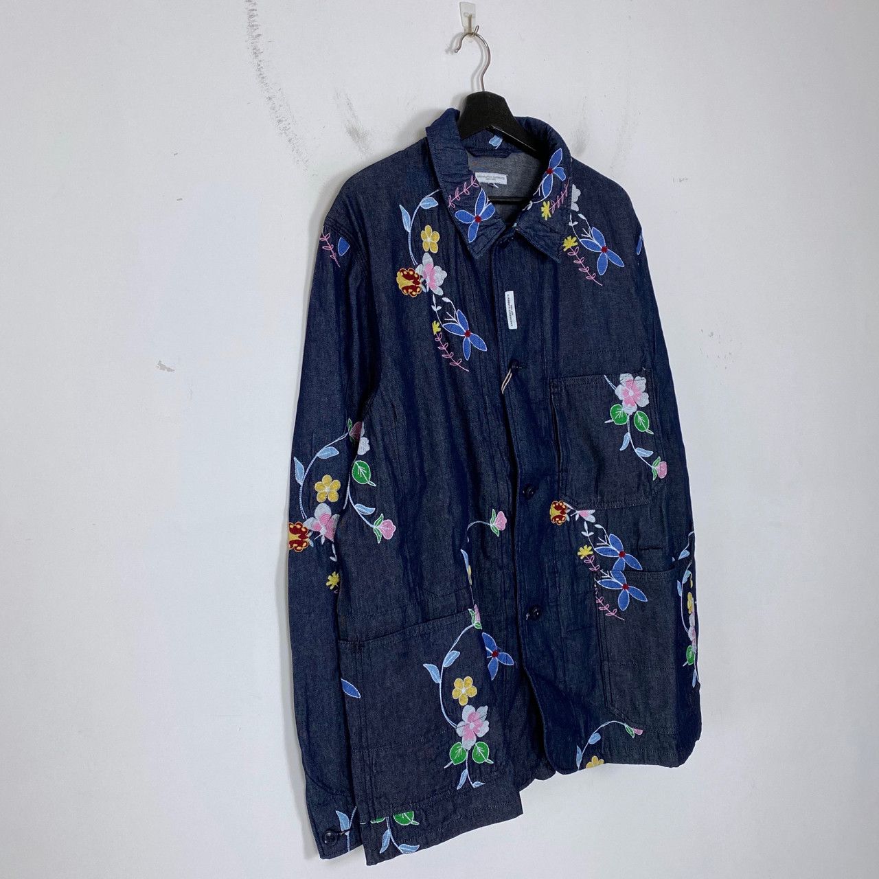 Engineered Garments INDIGO DENIM FLORAL EMBROIDERY WORK JACKET Size US L / EU 52-54 / 3 - 3 Thumbnail