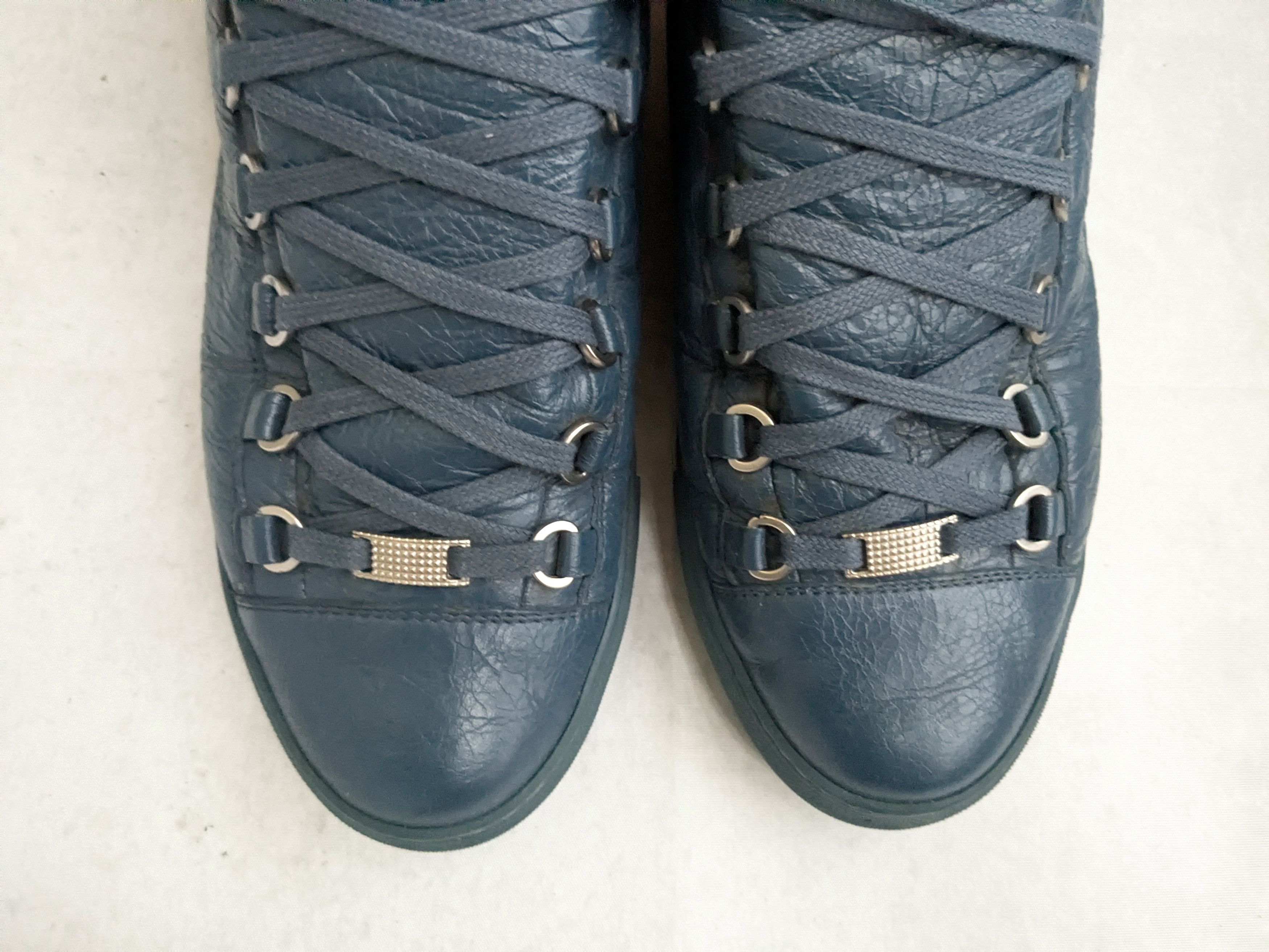 Balenciaga Balenciaga Arena Blue Leather 8 High Tops Lace Up Size US 8 / EU 41 - 3 Thumbnail