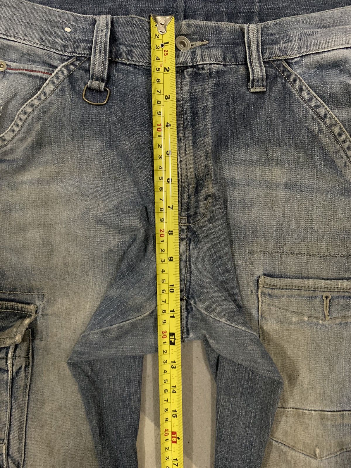 Japanese Brand Japanese Brand Mud Wash Double Knee Multipockets Cargo Jeans Size US 32 / EU 48 - 19 Thumbnail